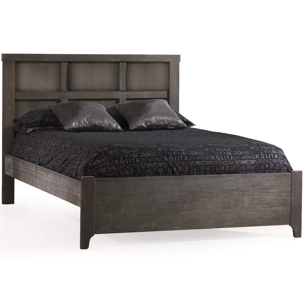 Natart Rustico Double Bed with Low-Profile Footboard & Rails