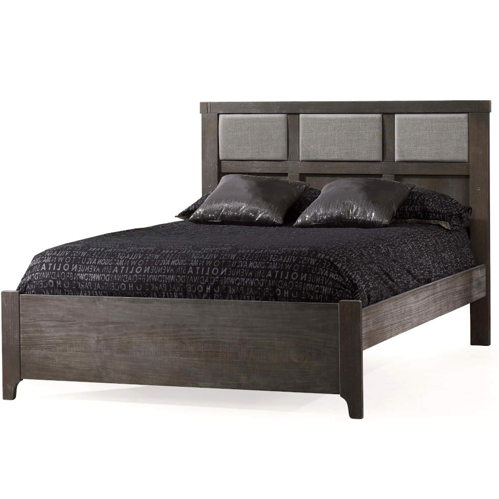 Natart Rustico Double Bed with Low-Profile Footboard & Rails