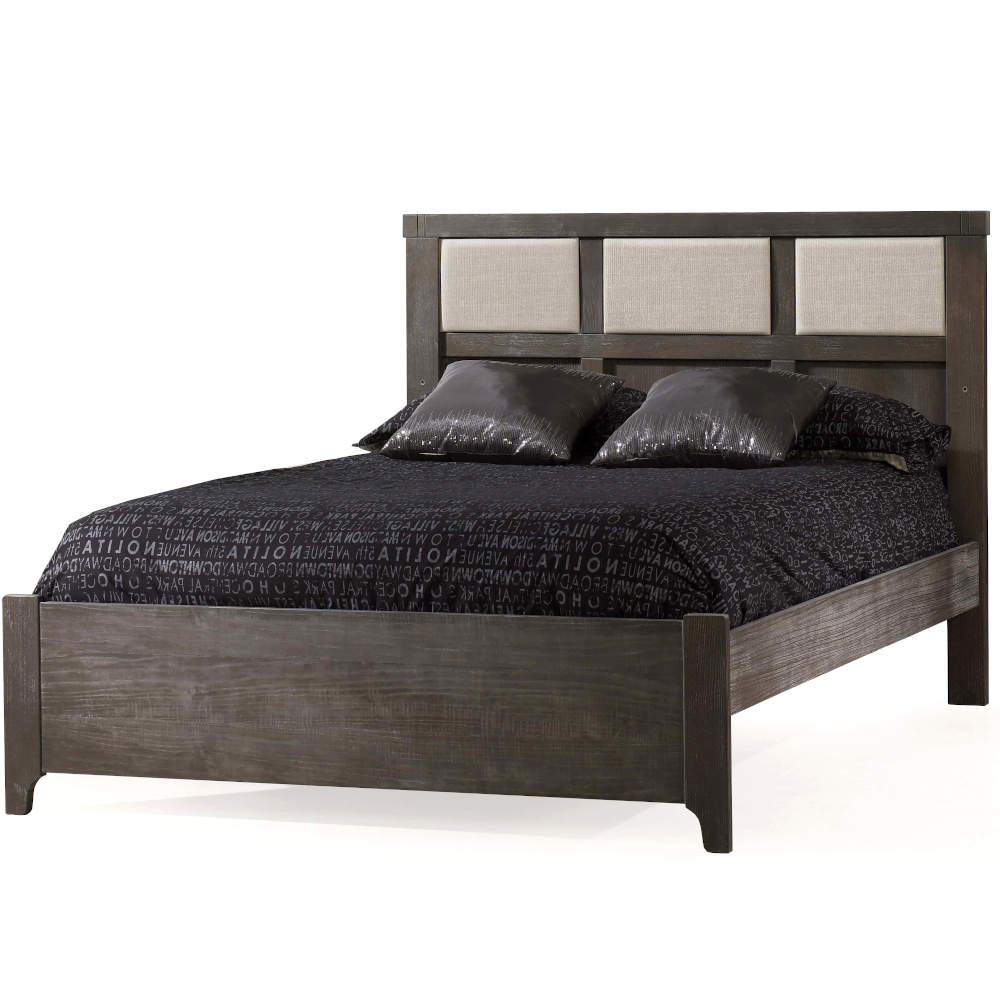 Natart Rustico Double Bed with Low-Profile Footboard & Rails