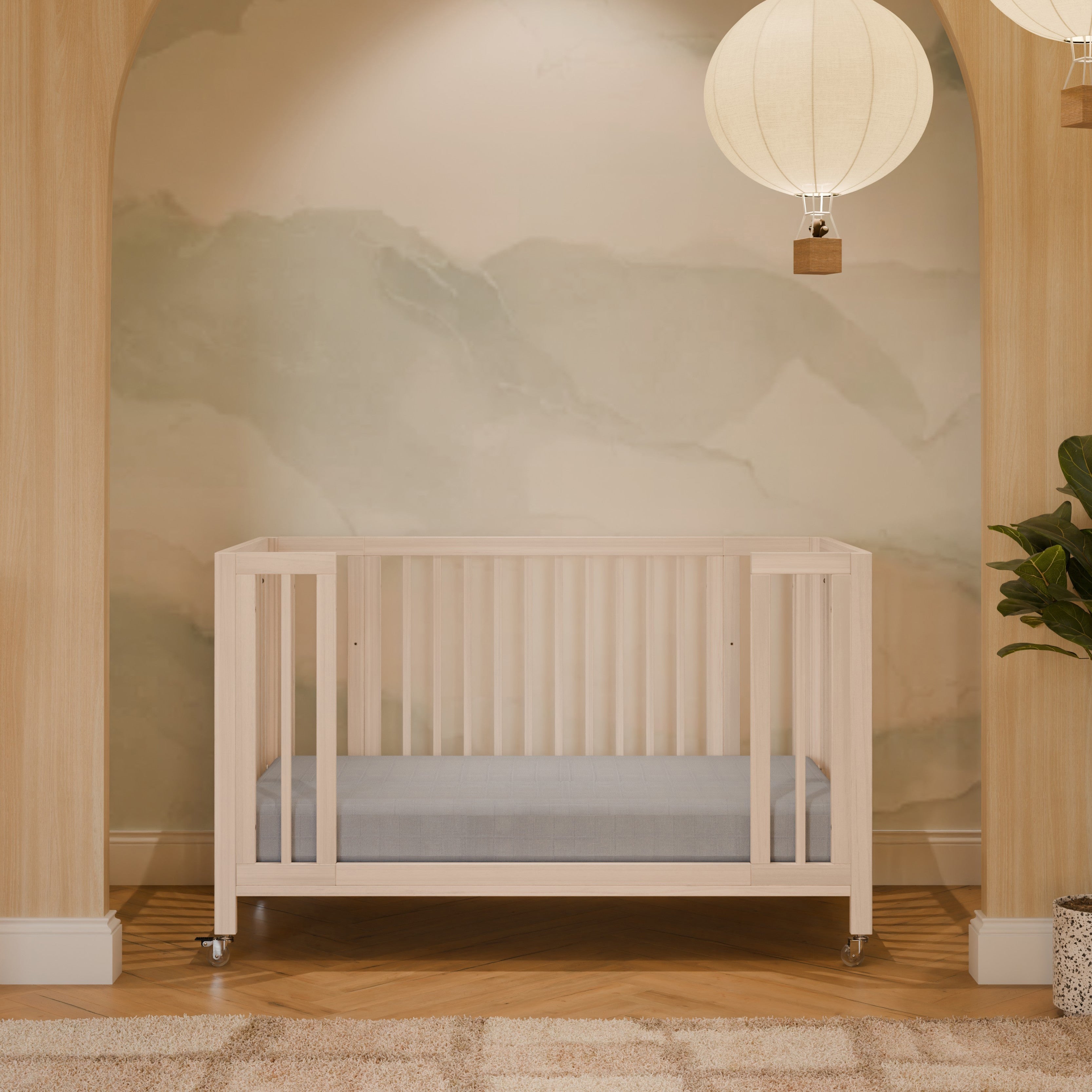 Babyletto Rolli 9-in-1 Convertible All-Stages Crib with Bassinet & Toddler Bed Conversion Kits