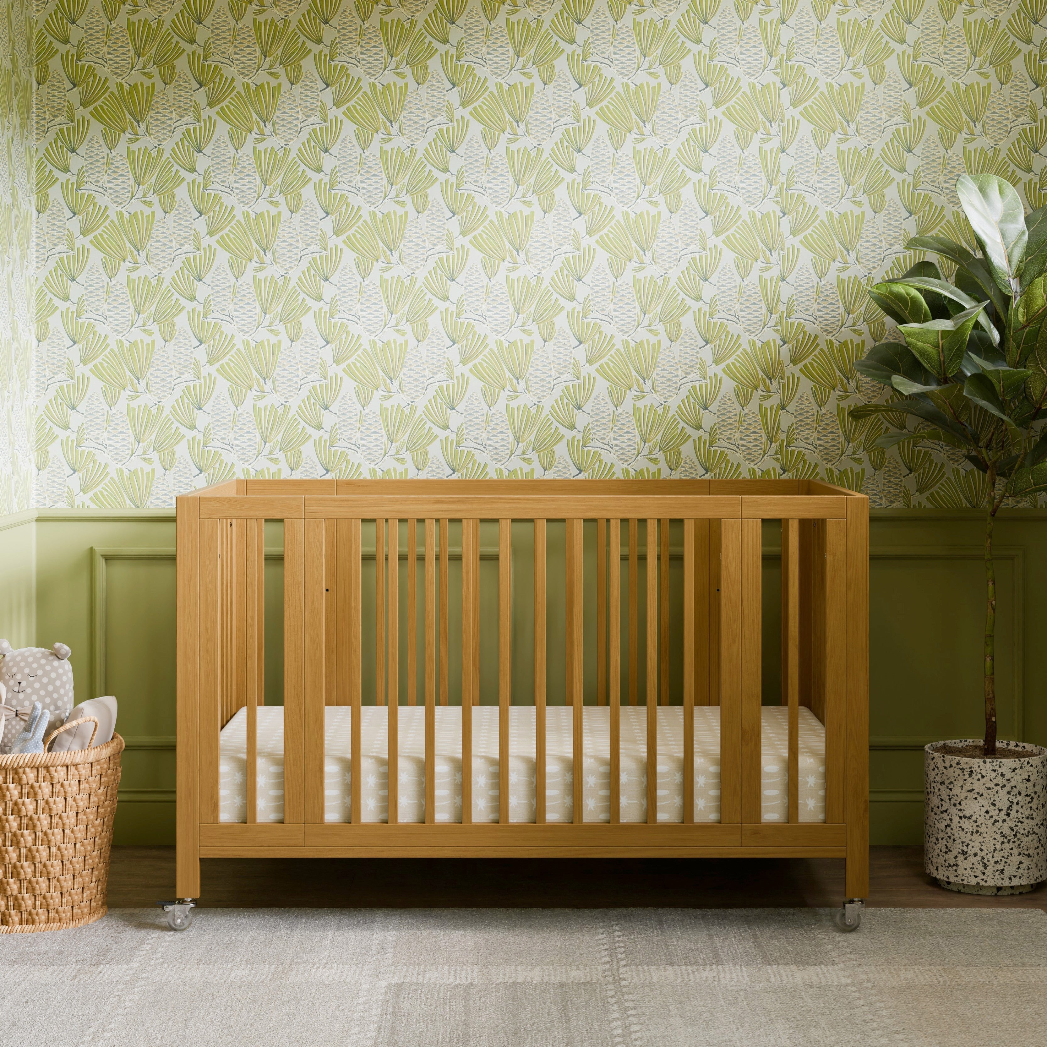 Babyletto Rolli 9-in-1 Convertible All-Stages Crib with Bassinet & Toddler Bed Conversion Kits