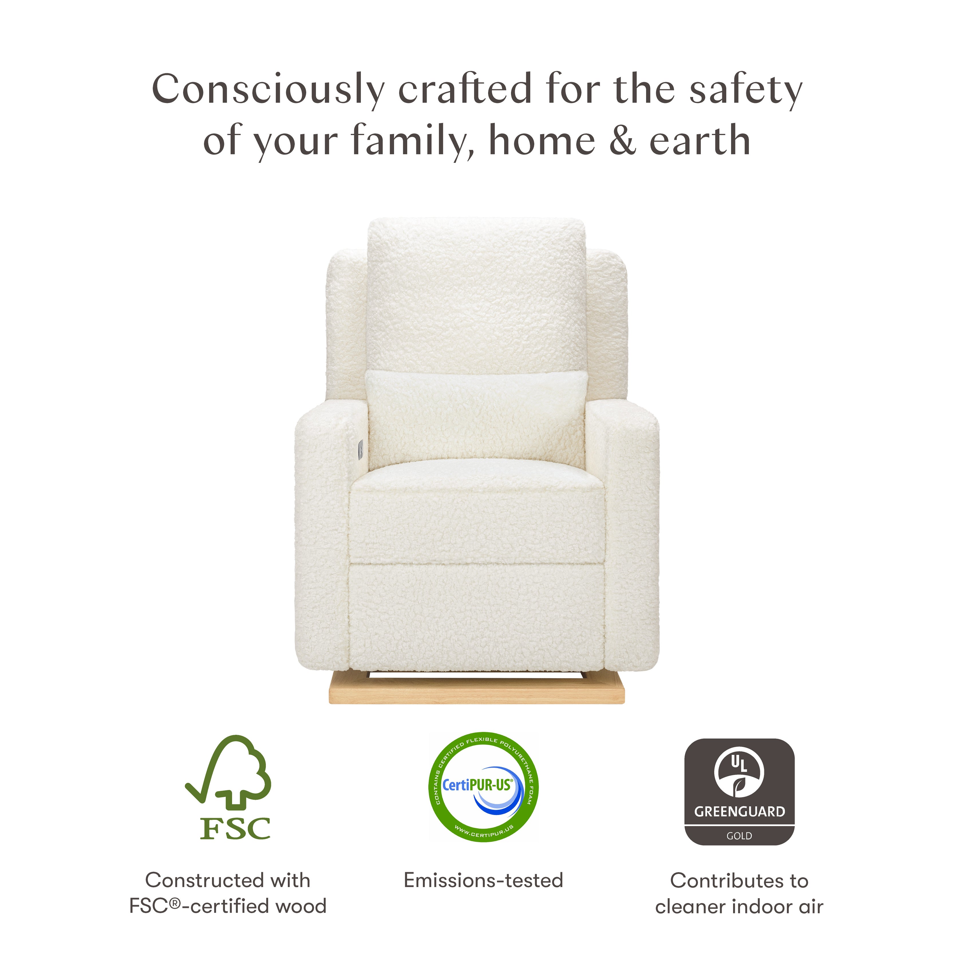 Babyletto Sigi Electronic Recliner and Glider with USB Port