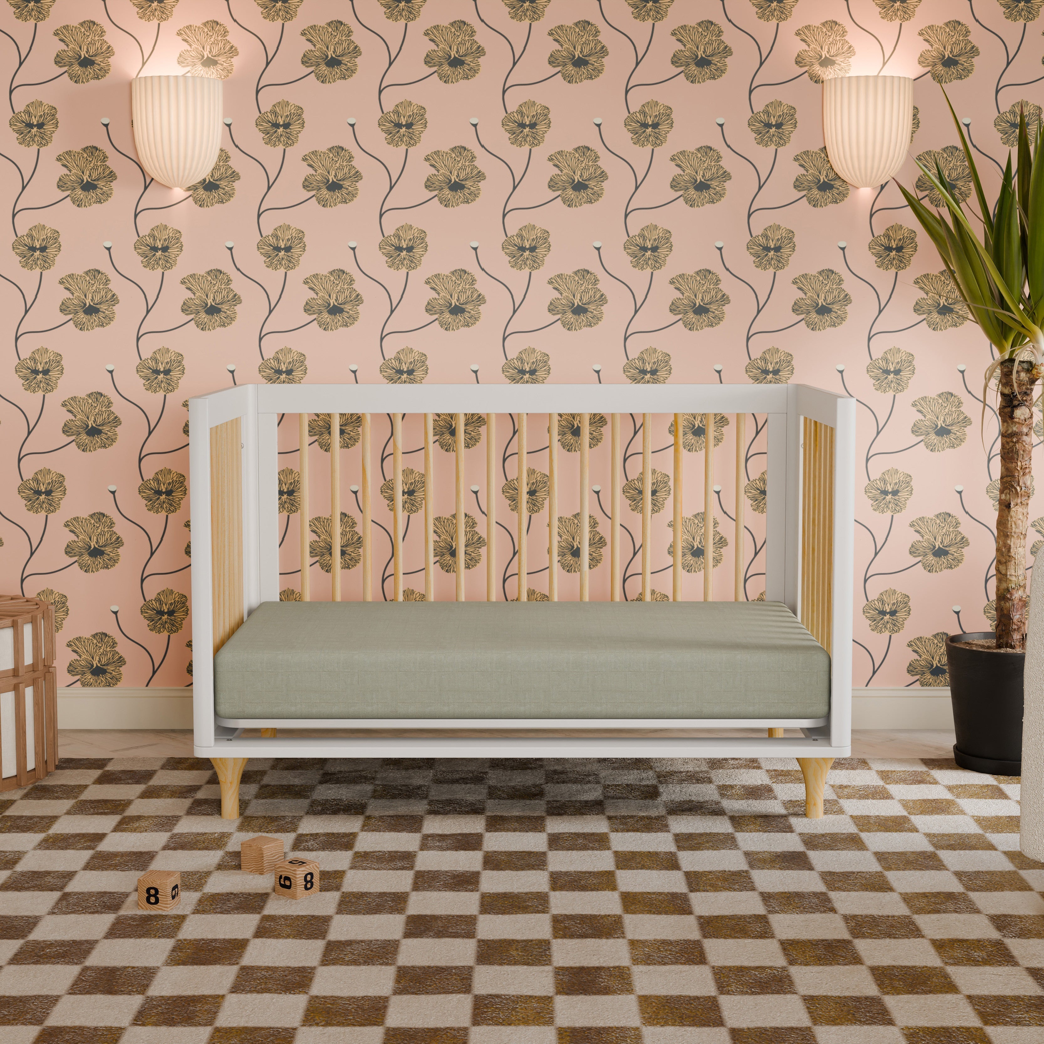 Babyletto Lolly 3-in-1 Convertible Crib with Toddler Bed Conversion Kit