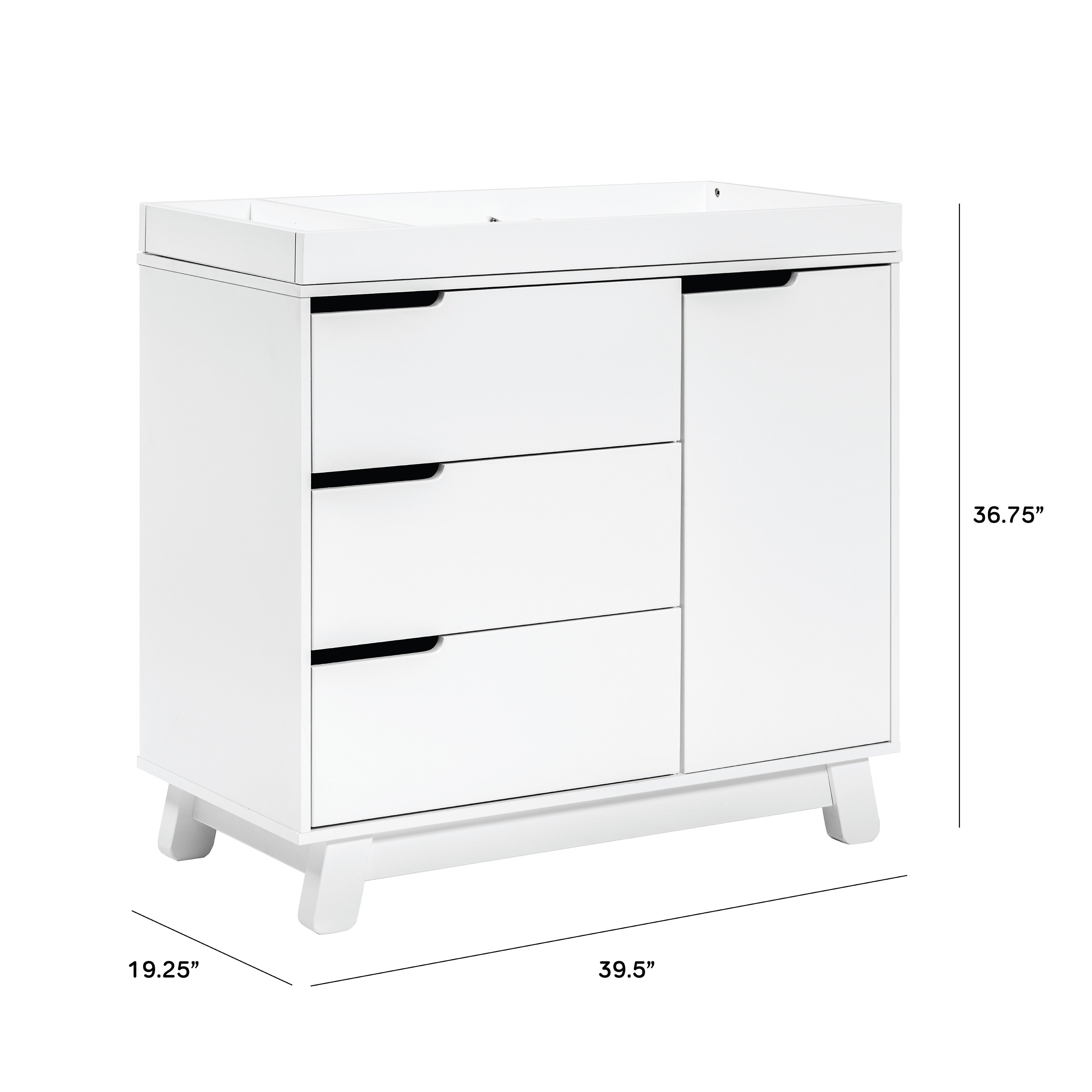 Babyletto Hudson 3-Drawer Changer Dresser with Removable Changing Tray