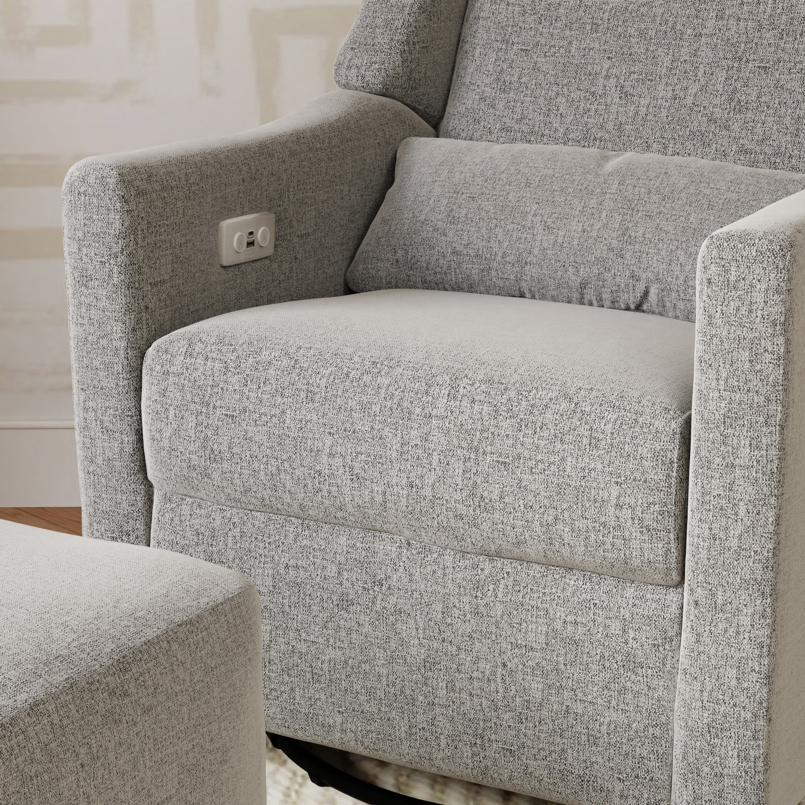 Babyletto Kiwi Electronic Recliner and Swivel Glider with USB port