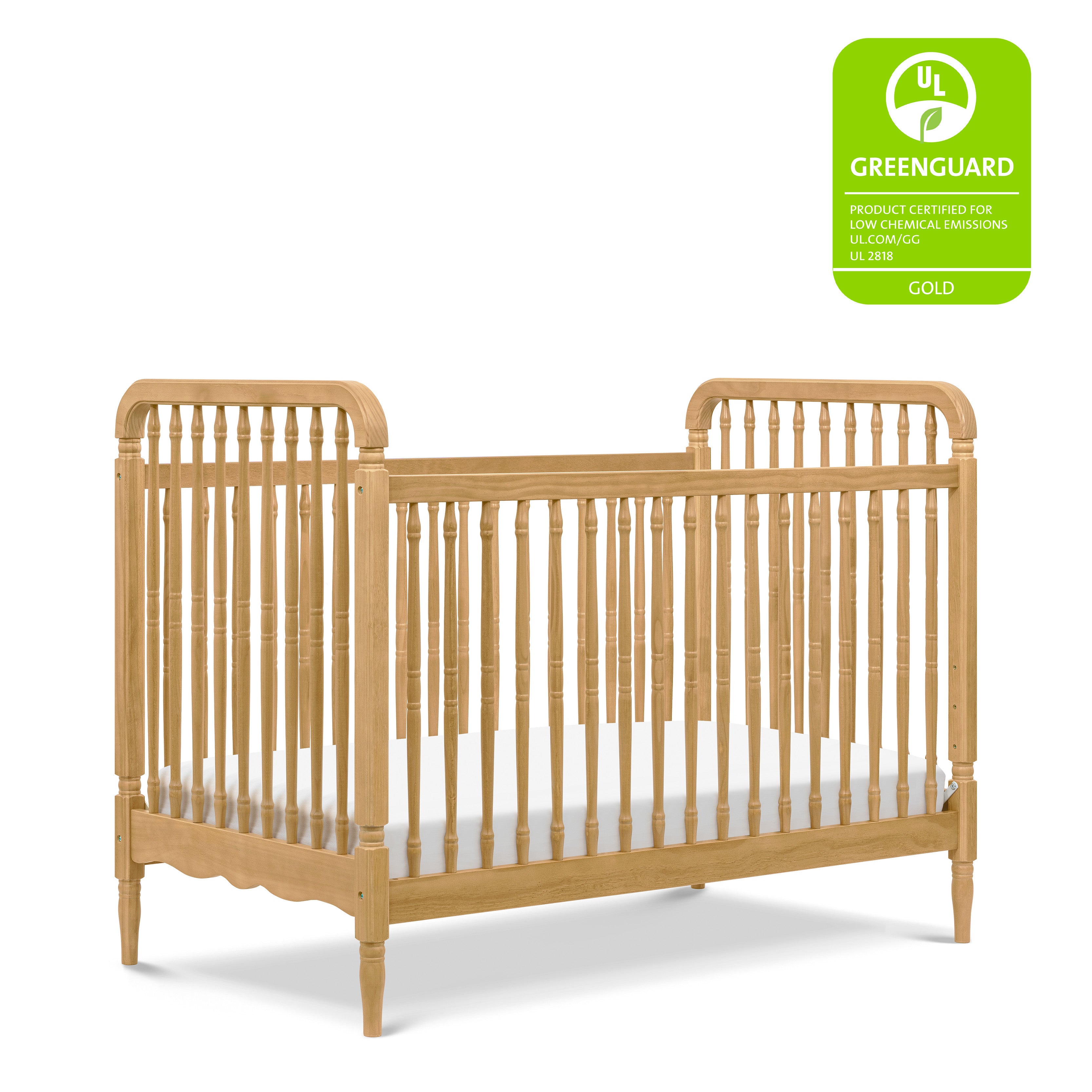 Namesake Liberty 3-in-1 Convertible Spindle Crib with Toddler Bed Conversion Kit