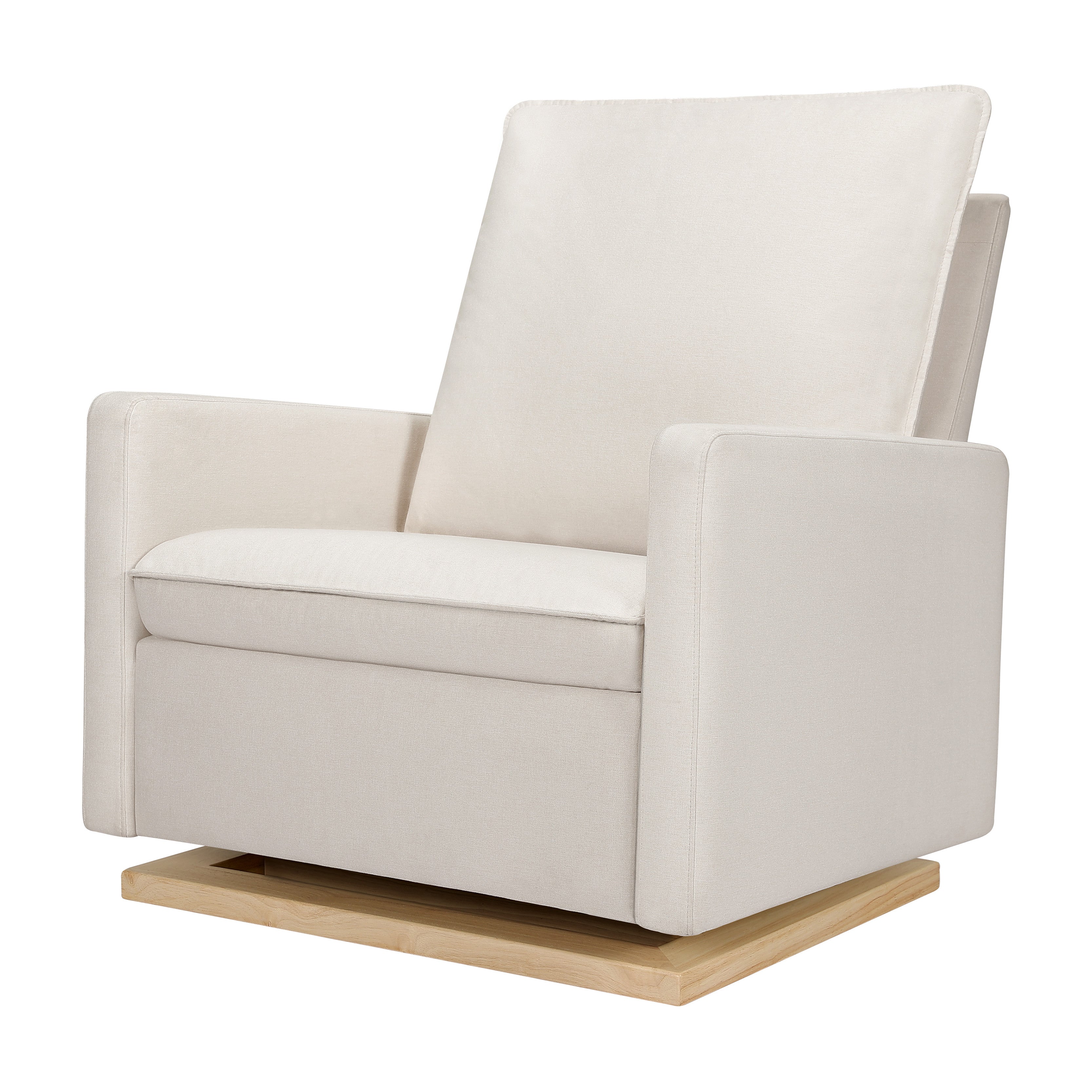 Babyletto Cali Pillowback Chair and a Half Glider in Eco-Performance Fabric | Water Repellent & Stain Resistant