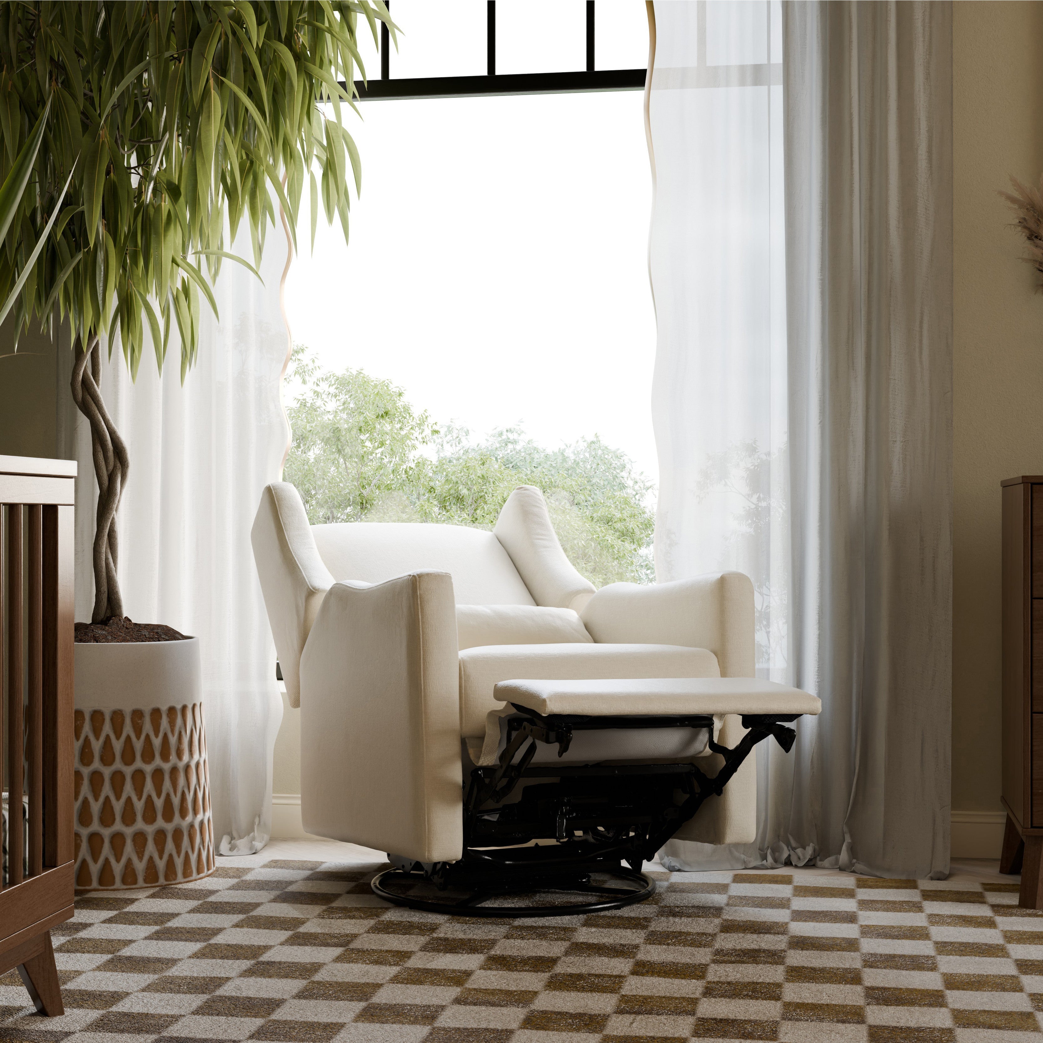 Babyletto Kiwi Electronic Recliner and Swivel Glider with USB port