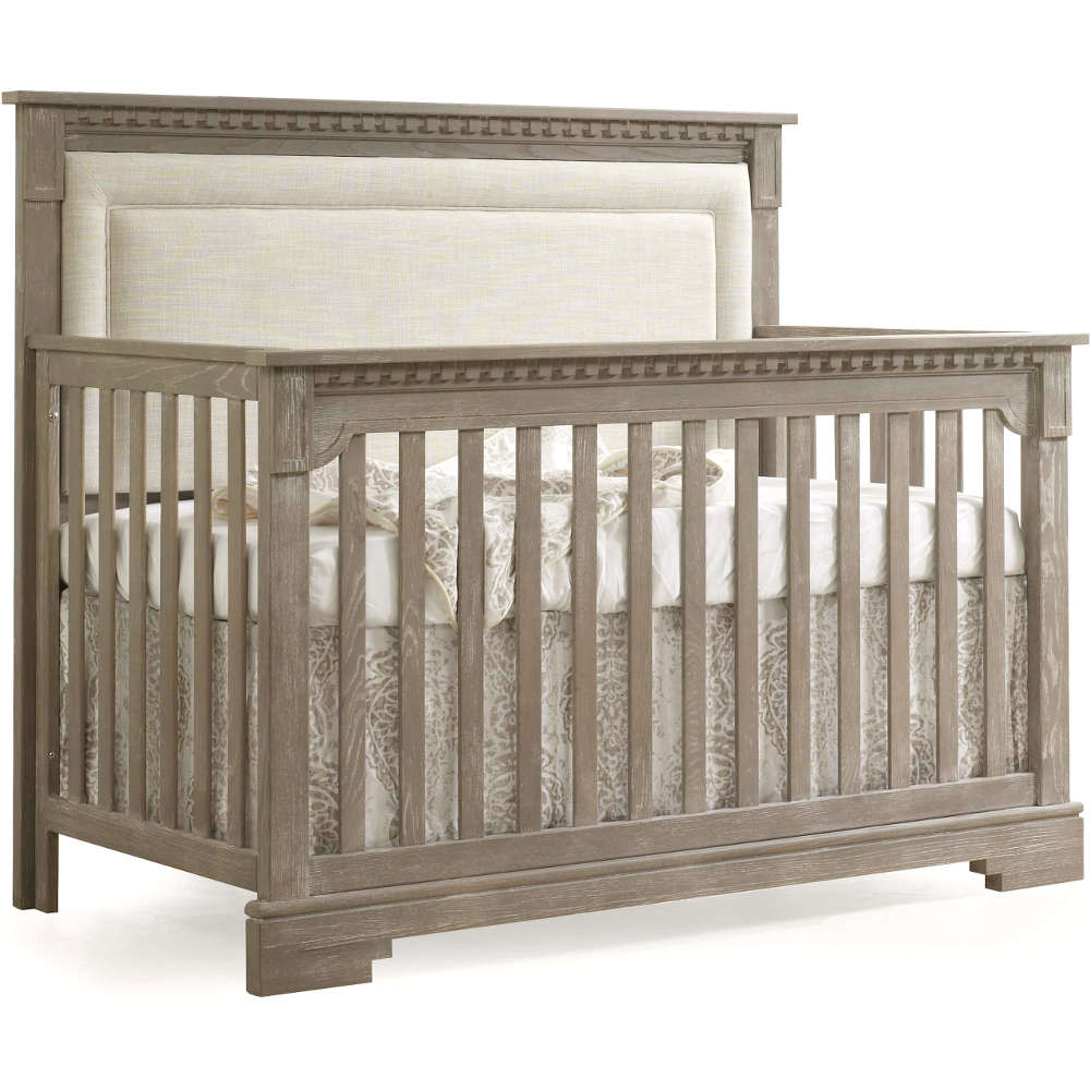 Natart Ithaca "5-in-1'' Convertible Crib with Upholstered Panel