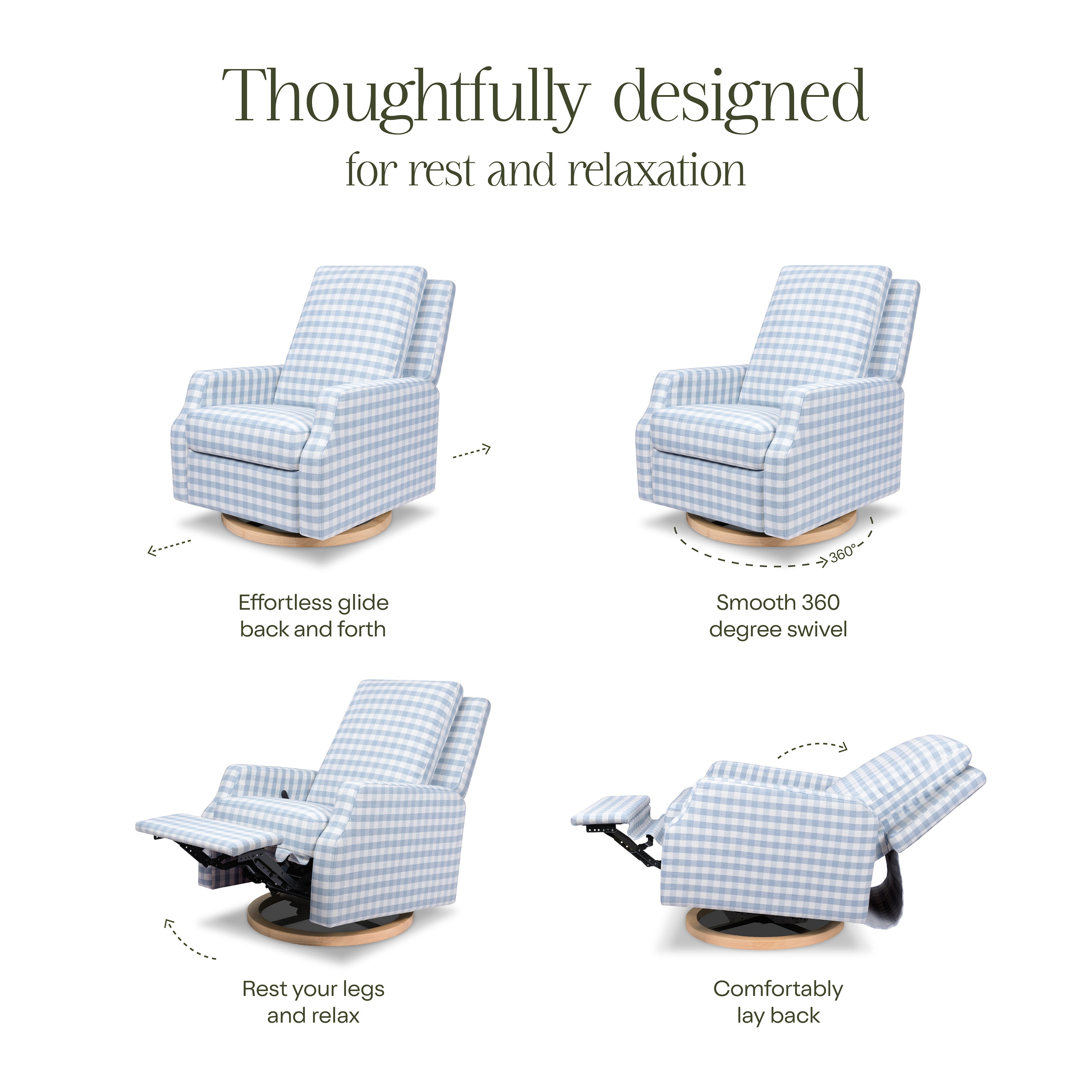 Namesake Crewe Recliner and Swivel Glider