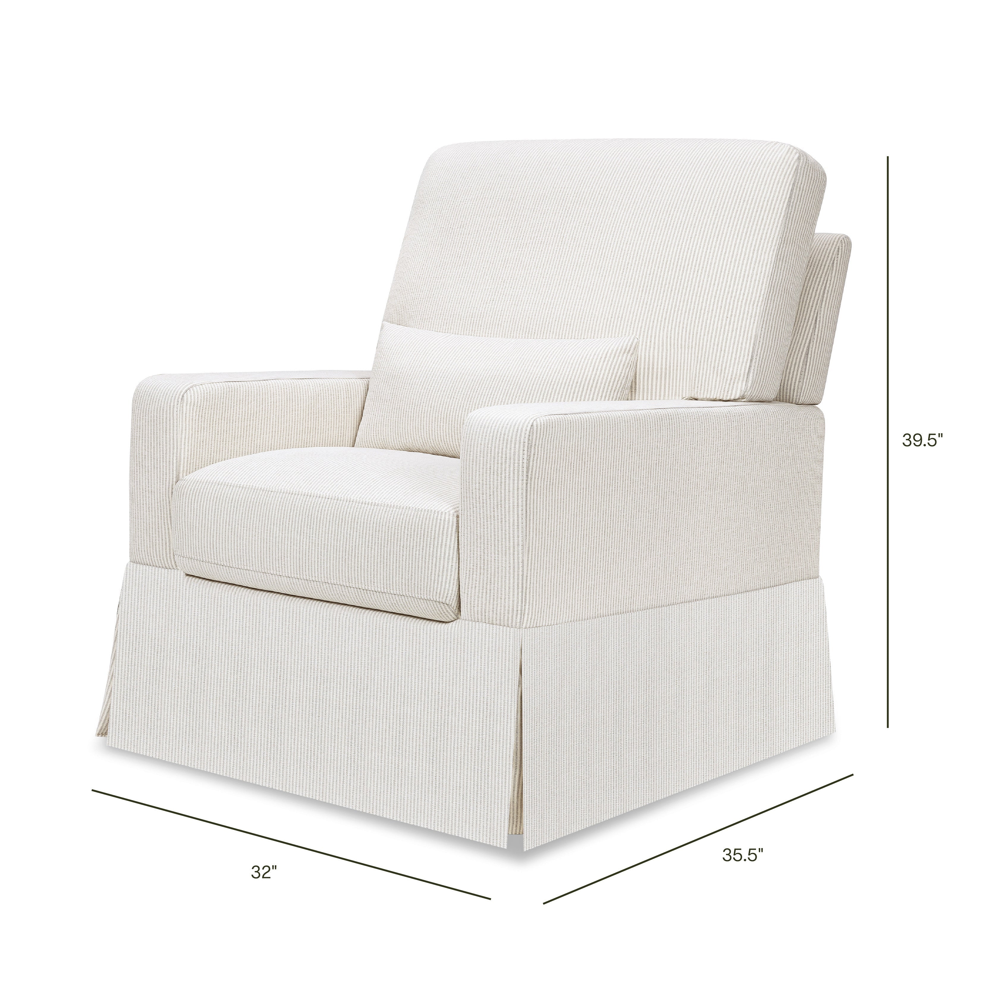 Namesake Crawford Pillowback Comfort Swivel Glider