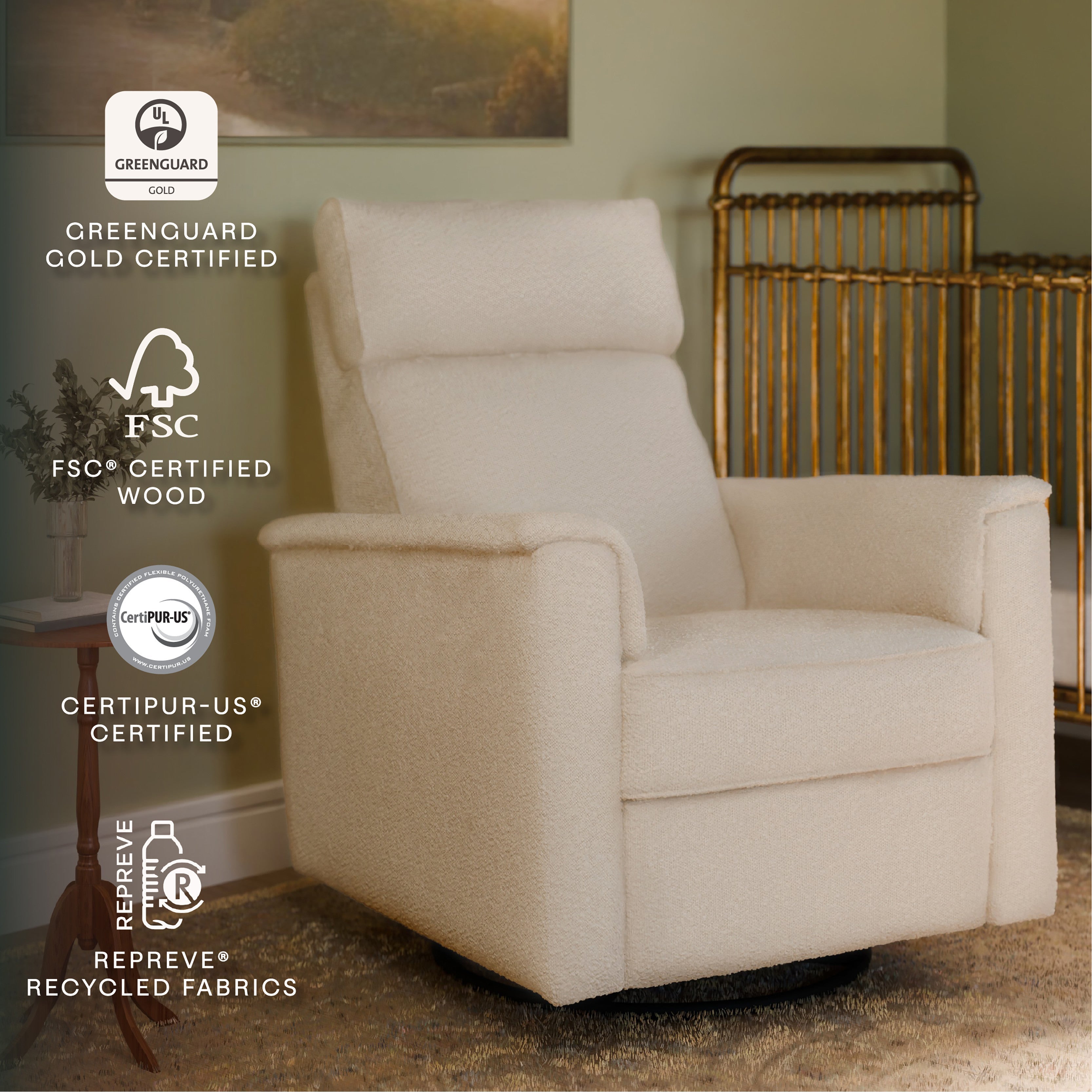 Namesake Willa Plus Power Glider Recliner + Power Headrest