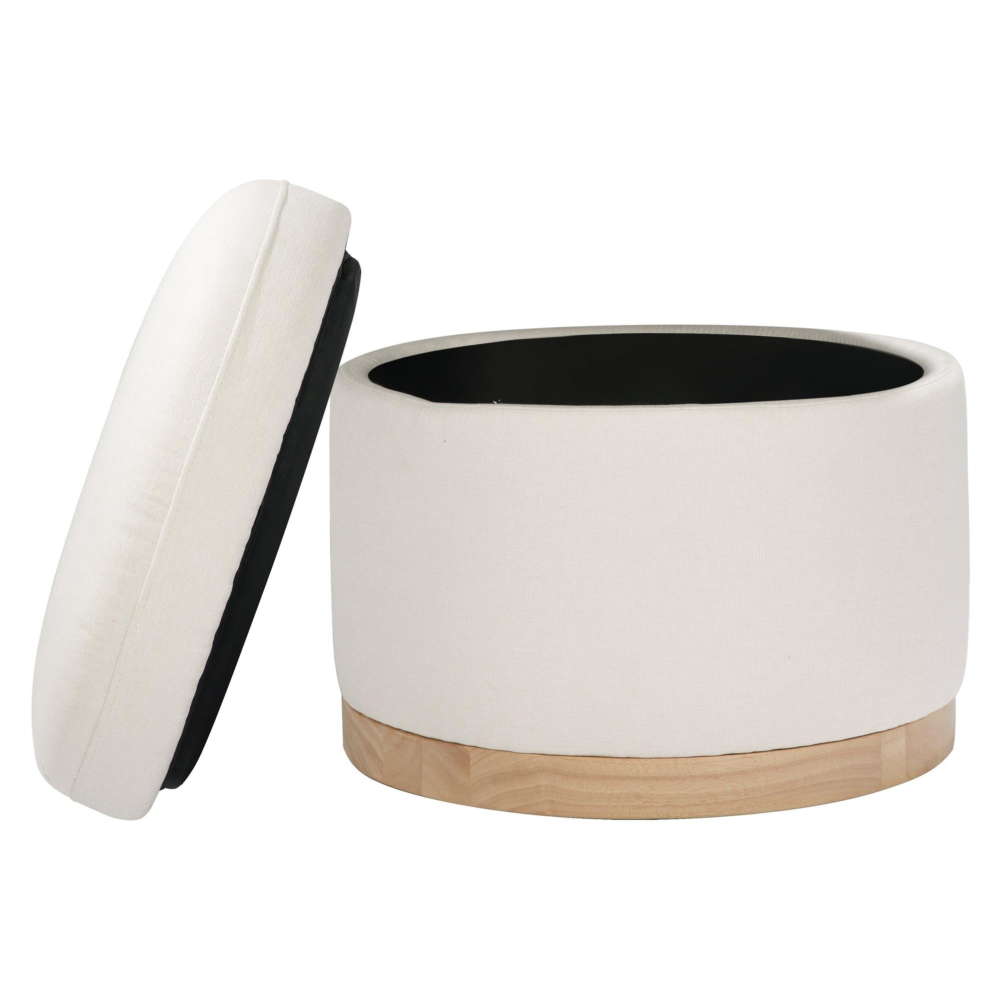 Babyletto Naka Storage Ottoman in Eco-Performance Fabric | Water Repellent & Stain Resistant