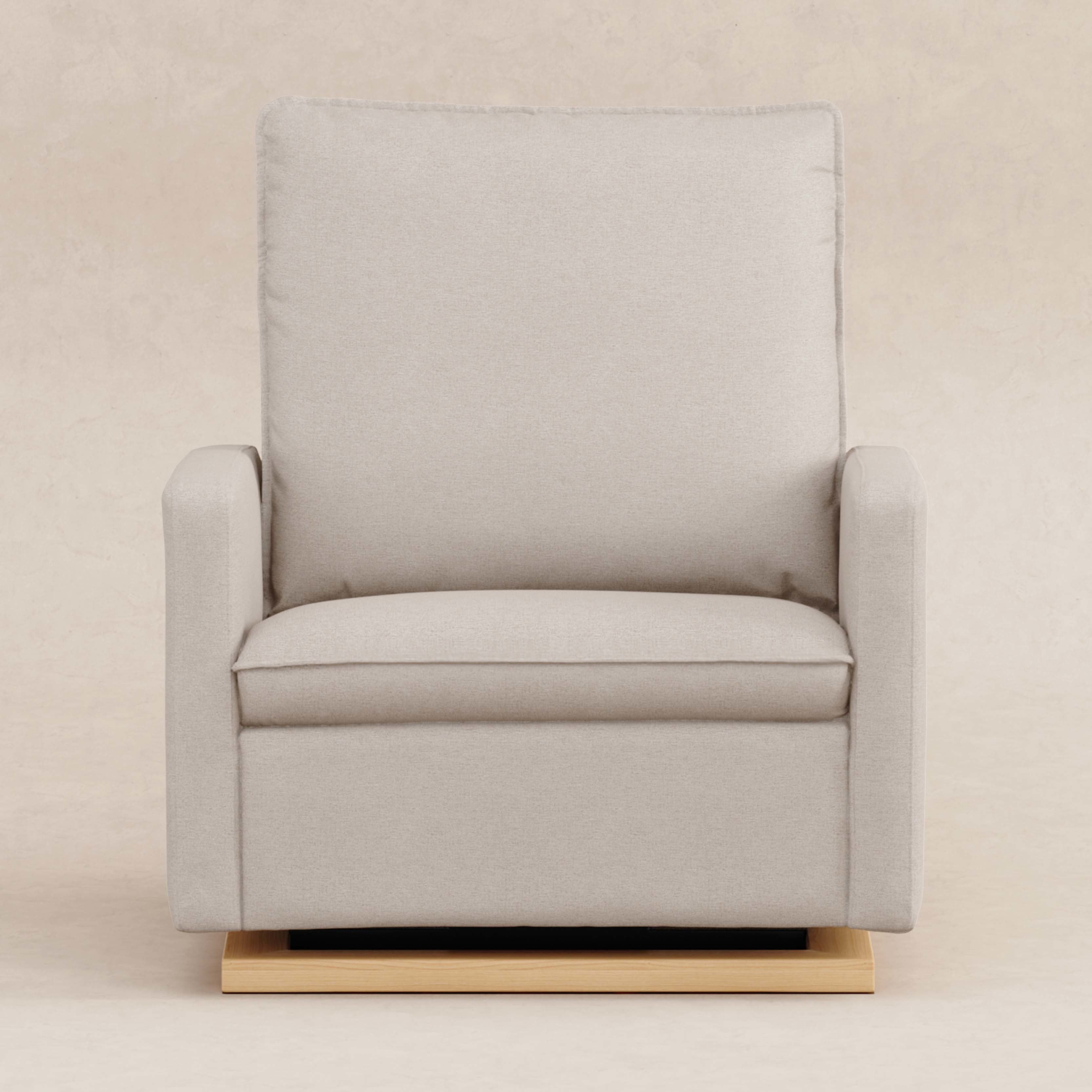 Babyletto Cali Pillowback Chair and a Half Glider in Eco-Performance Fabric | Water Repellent & Stain Resistant