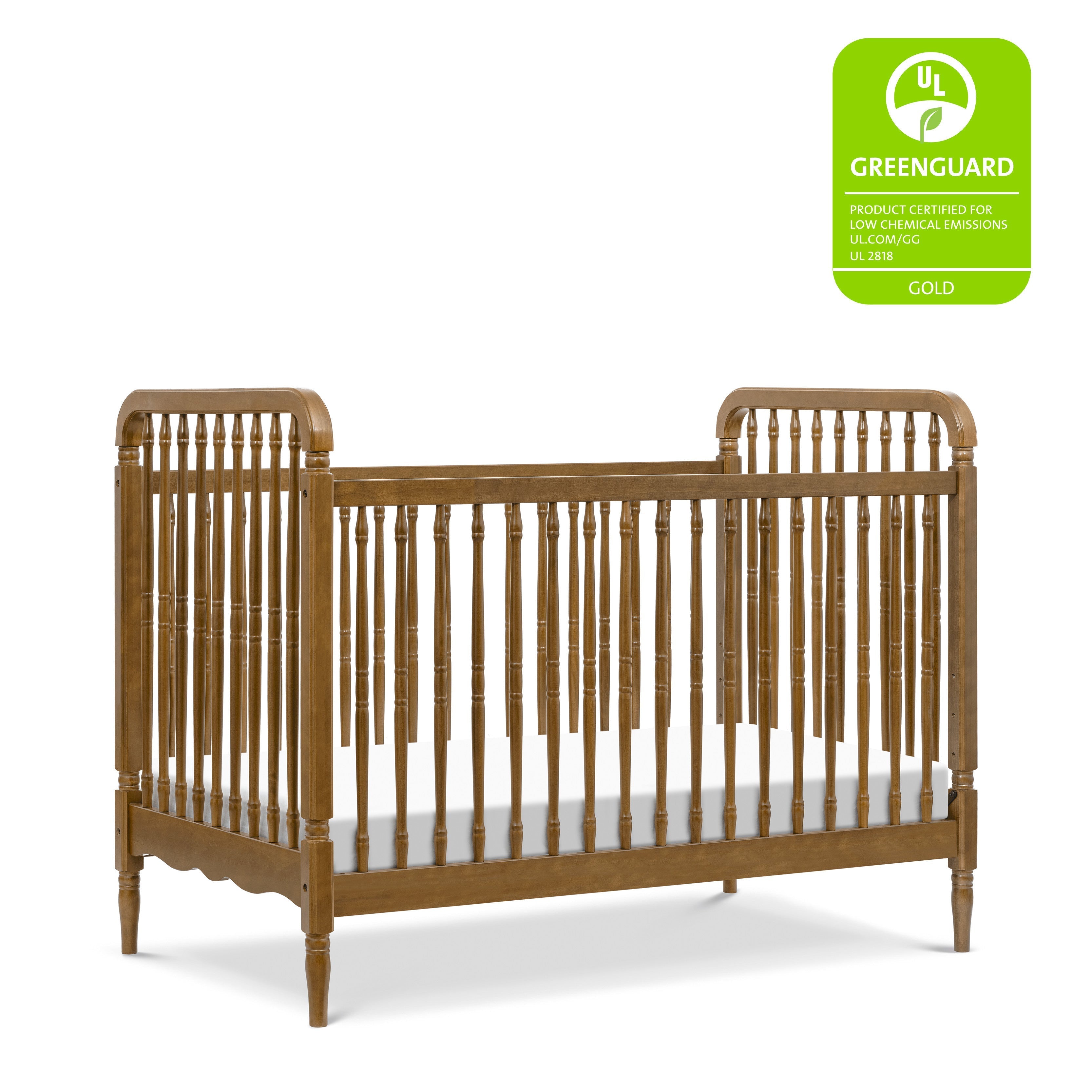 Namesake Liberty 3-in-1 Convertible Spindle Crib with Toddler Bed Conversion Kit