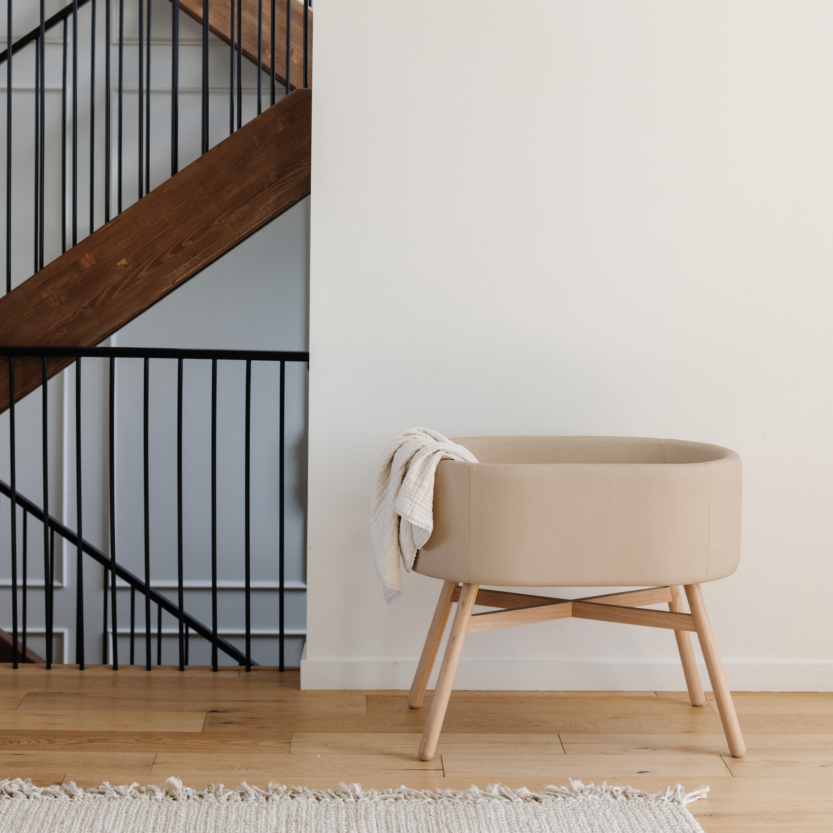 M26834GMLB,Babyletto,babyletto x GATHRE Capsule Bassinet in Millet