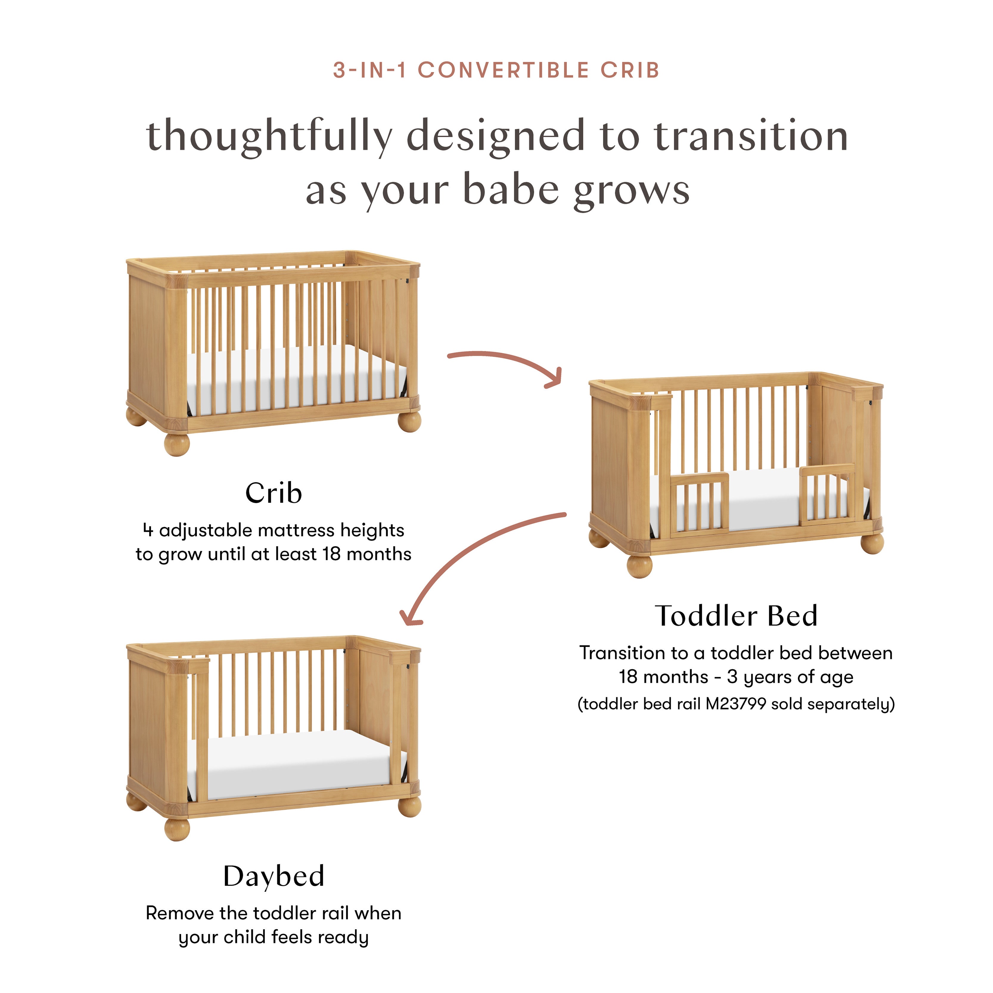 Namesake Crosby 3-in-1 Convertible Crib