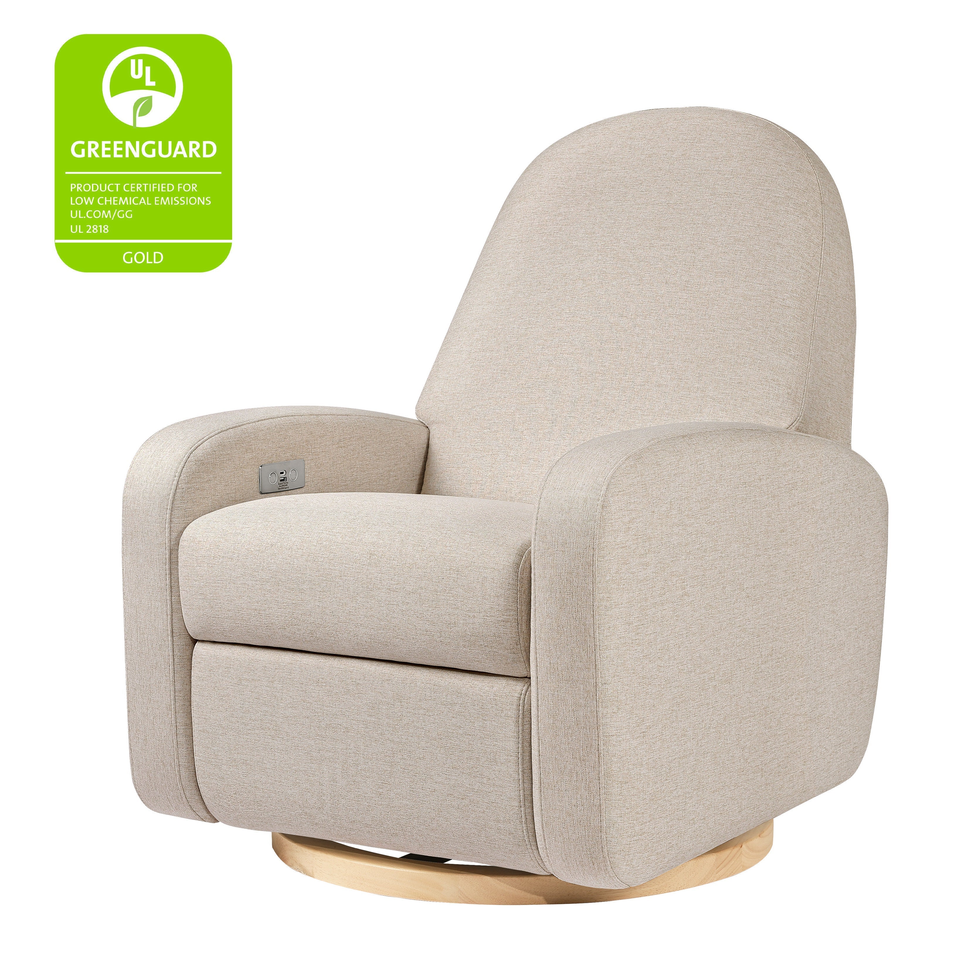 Babyletto Nami Electronic Recliner and Swivel Glider Recliner with USB port