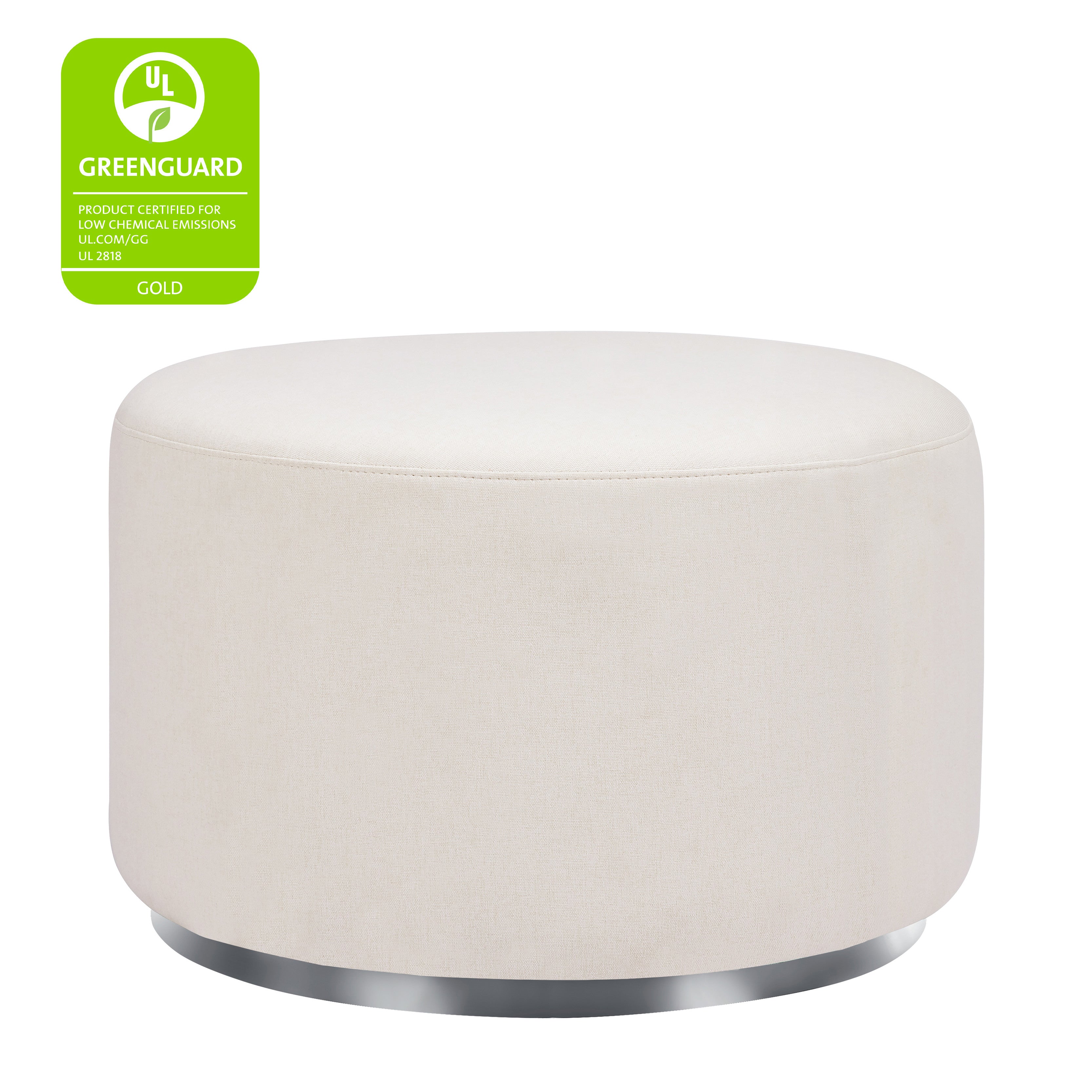 Babyletto Tuba Gliding Ottoman in Eco-Performance Fabric | Water Repellent & Stain Resistant