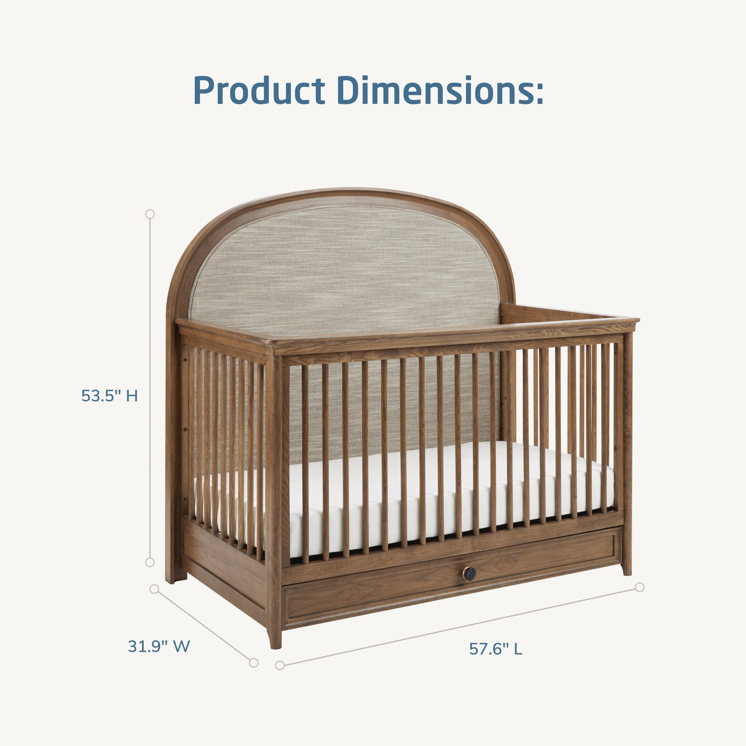 Maxi-Cosi Nursery Quiet Luxury 6-in-1 Convertible Crib with Toddler Bed/Daybed Conversion Kit
