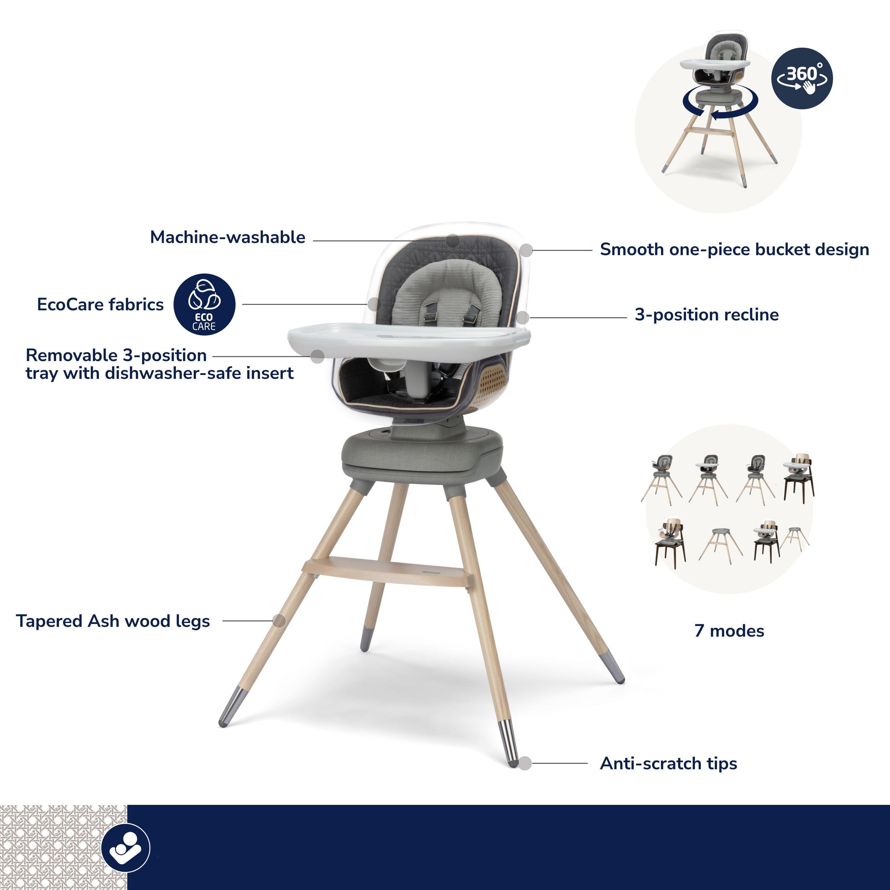 Maxi-Cosi Kiskadee 360° Rotating High Chair