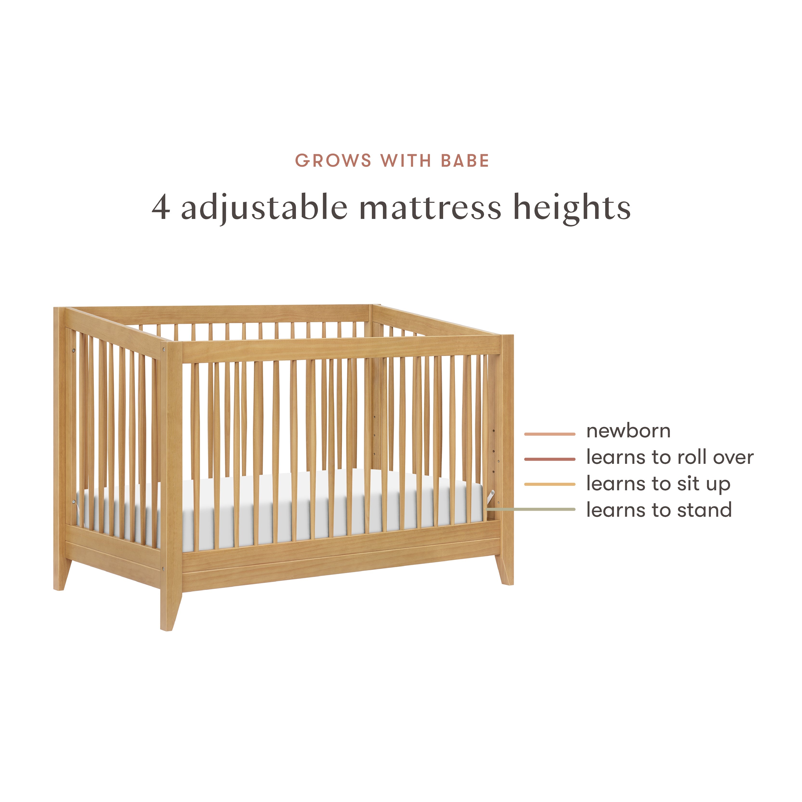 Babyletto Sprout 4-in-1 Convertible Crib with Toddler Bed Conversion Kit