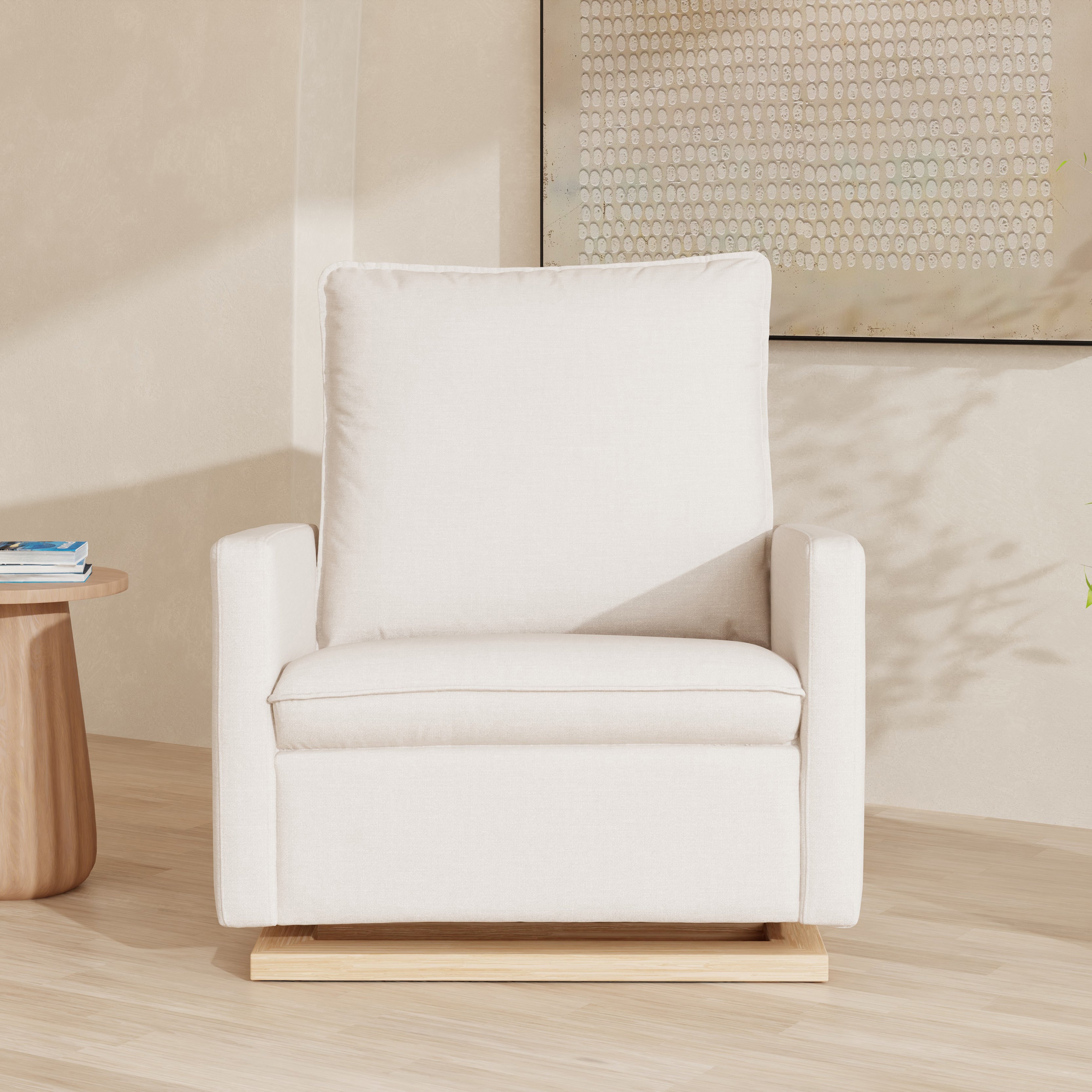 Babyletto Cali Pillowback Chair and a Half Glider | Water Repellent & Stain Resistant