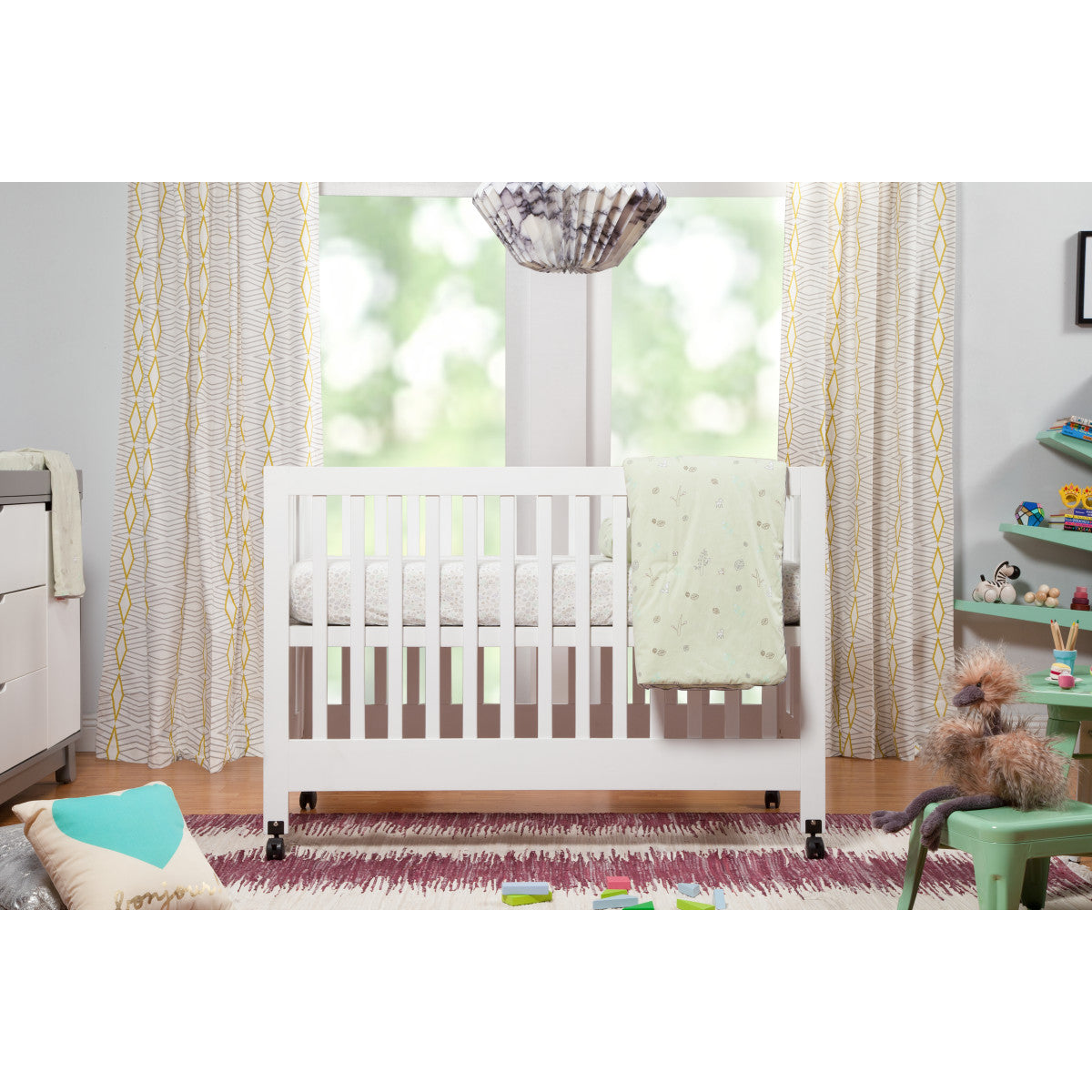 Babyletto Maki Full-Size Folding Crib with Toddler Bed Conversion Kit