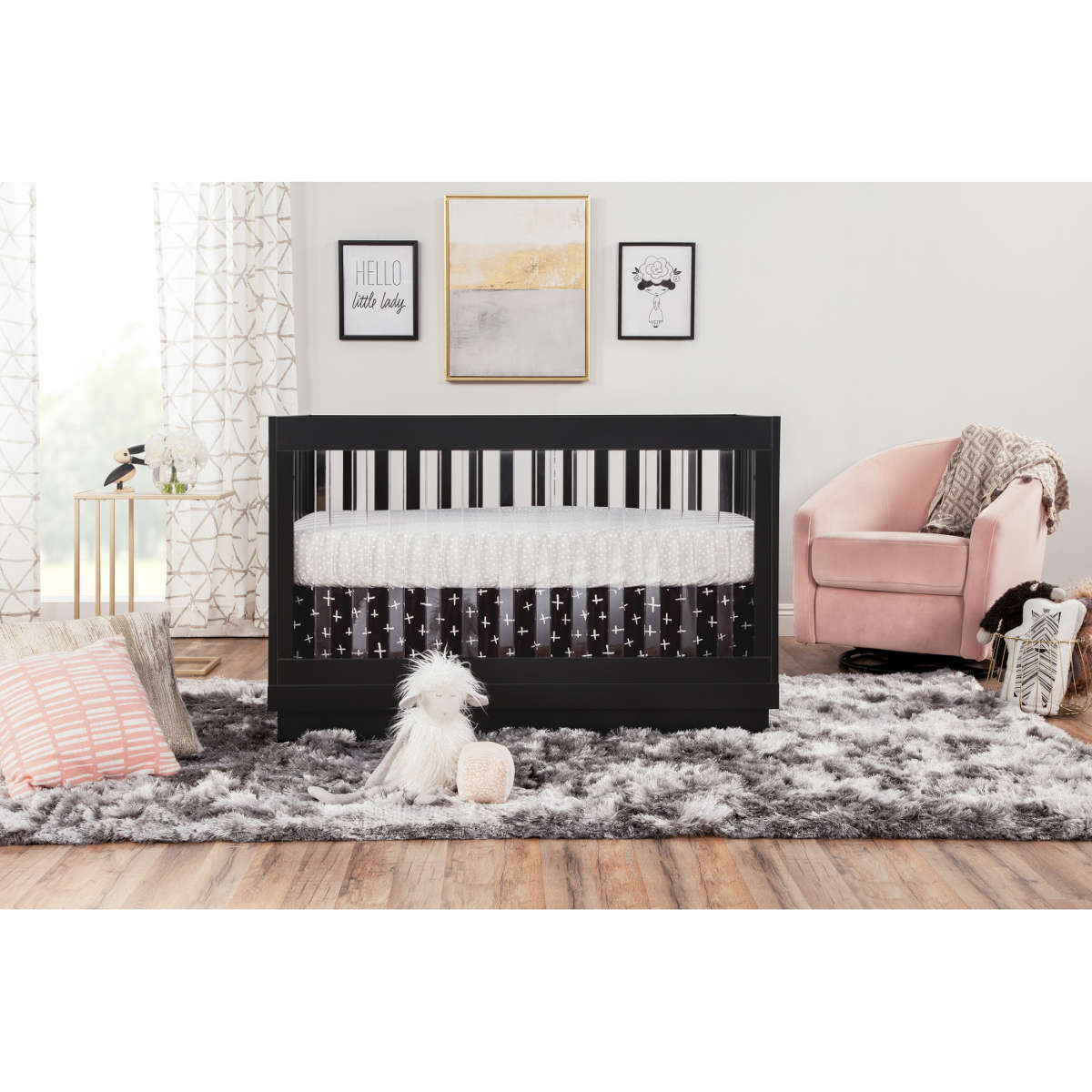 Babyletto Harlow 3-in-1 Convertible Crib with Toddler Bed Conversion Kit