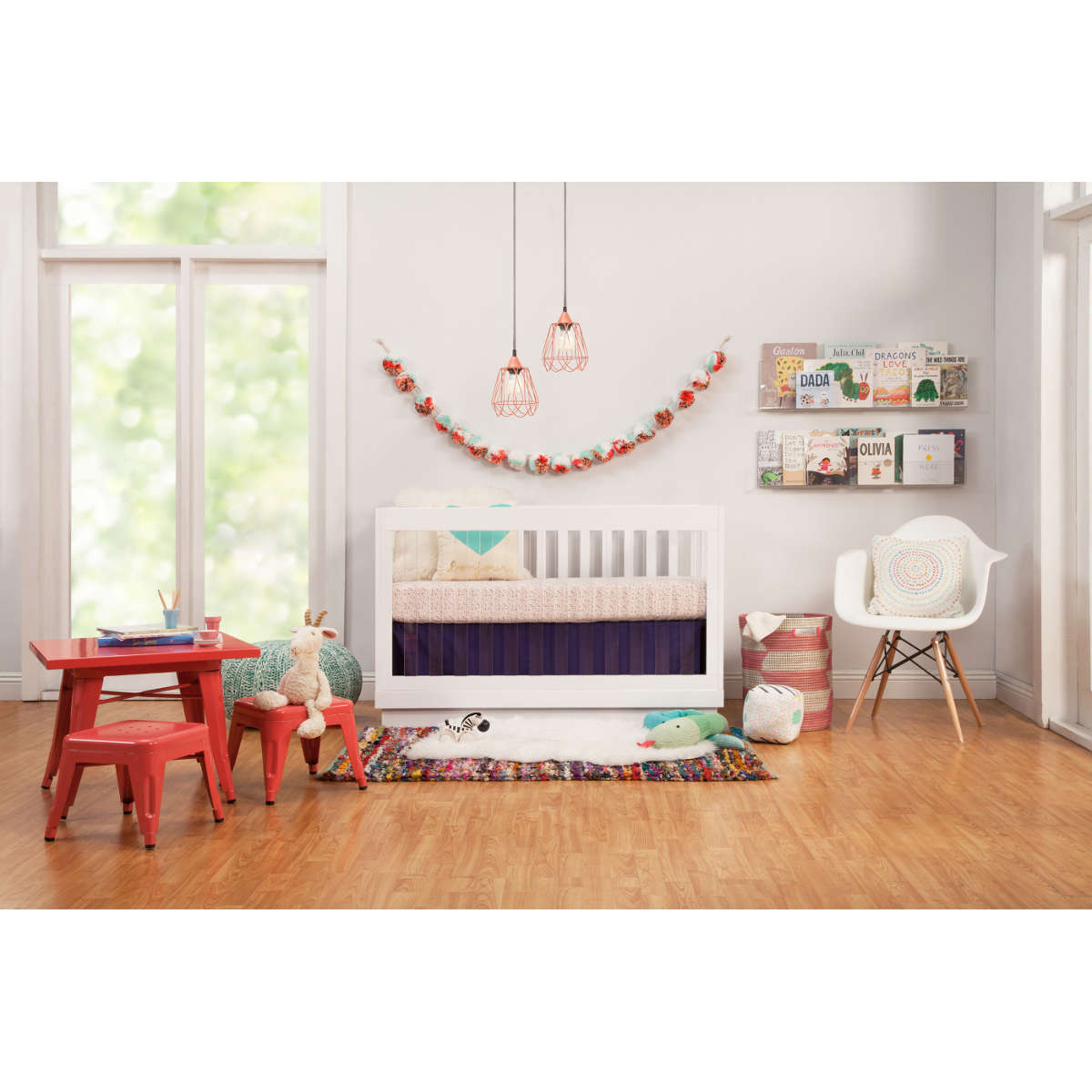 Babyletto Harlow 3-in-1 Convertible Crib with Toddler Bed Conversion Kit