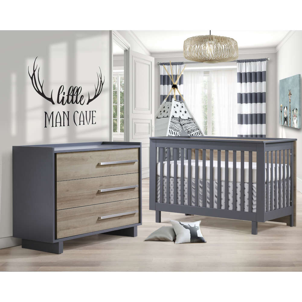 Tulip Urban Convertible Crib + 3-Drawer Dresser XL