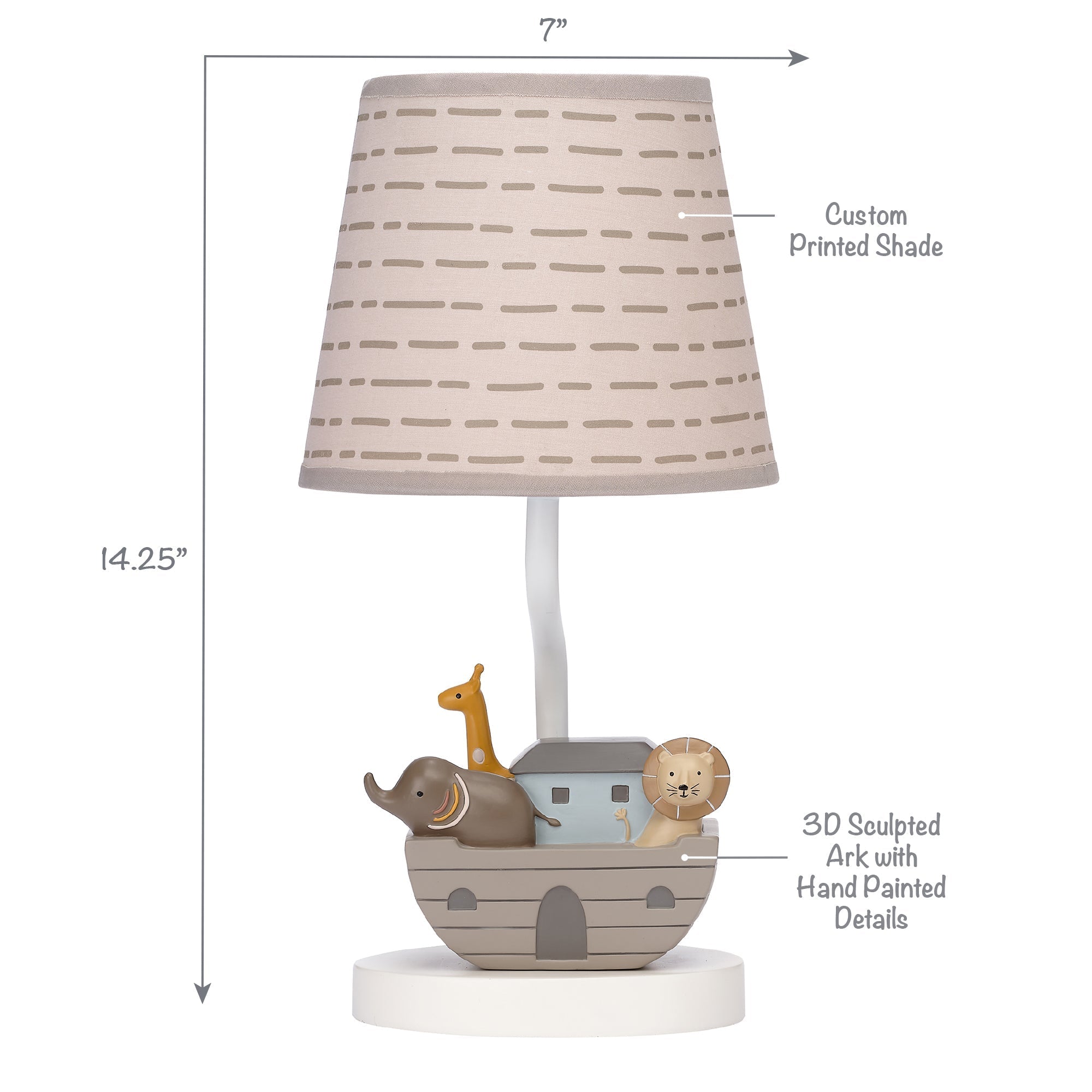 Lambs & Ivy Baby Noah Lamp with Shade & Bulb