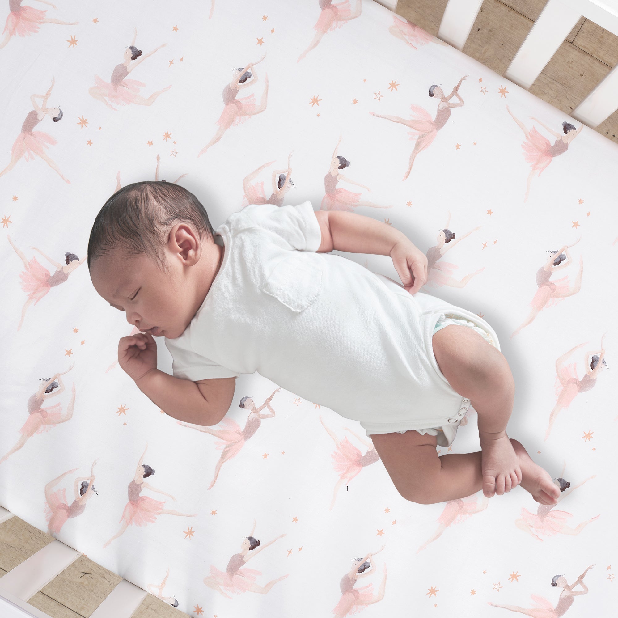 Lambs & Ivy Ballerina Baby Cotton Fitted Crib Sheet