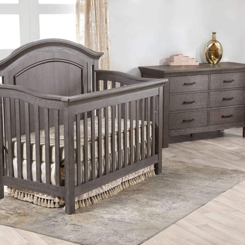 Pali Como Arch Forever Crib + Double Dresser Set