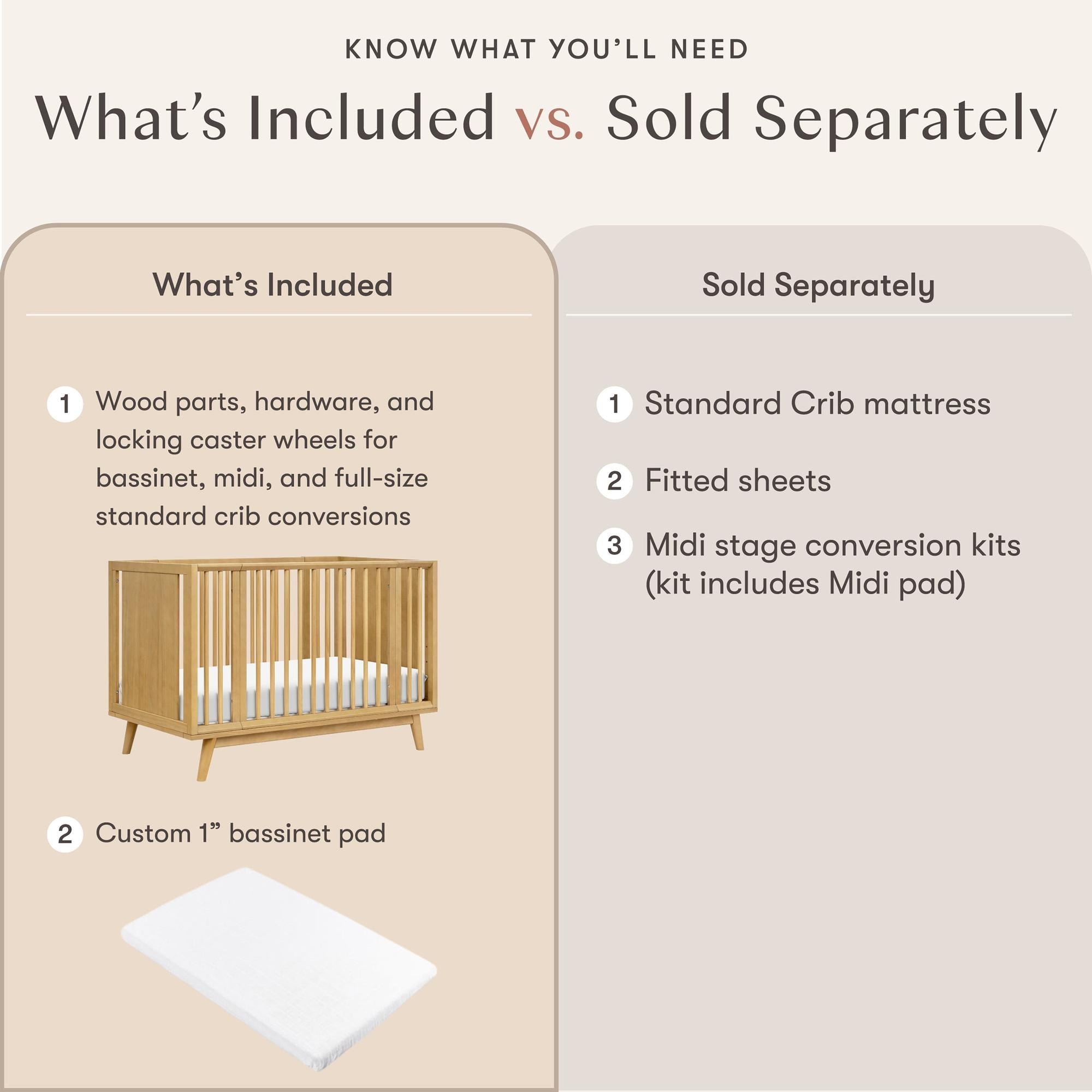 Babyletto Palma 8-in-1 Convertible All-Stages Crib with Bassinet & Toddler Bed Kits