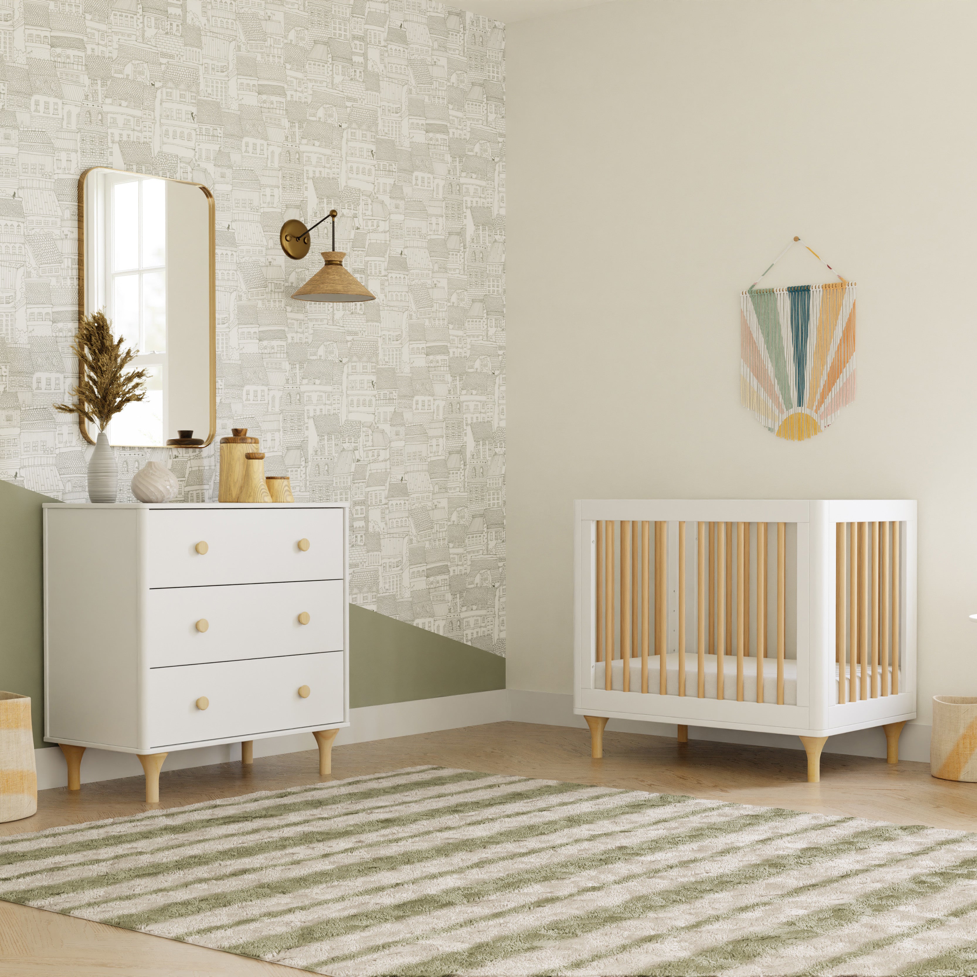 Babyletto Lolly 4-in-1 Convertible Mini Crib with Toddler Bed Conversion Kit