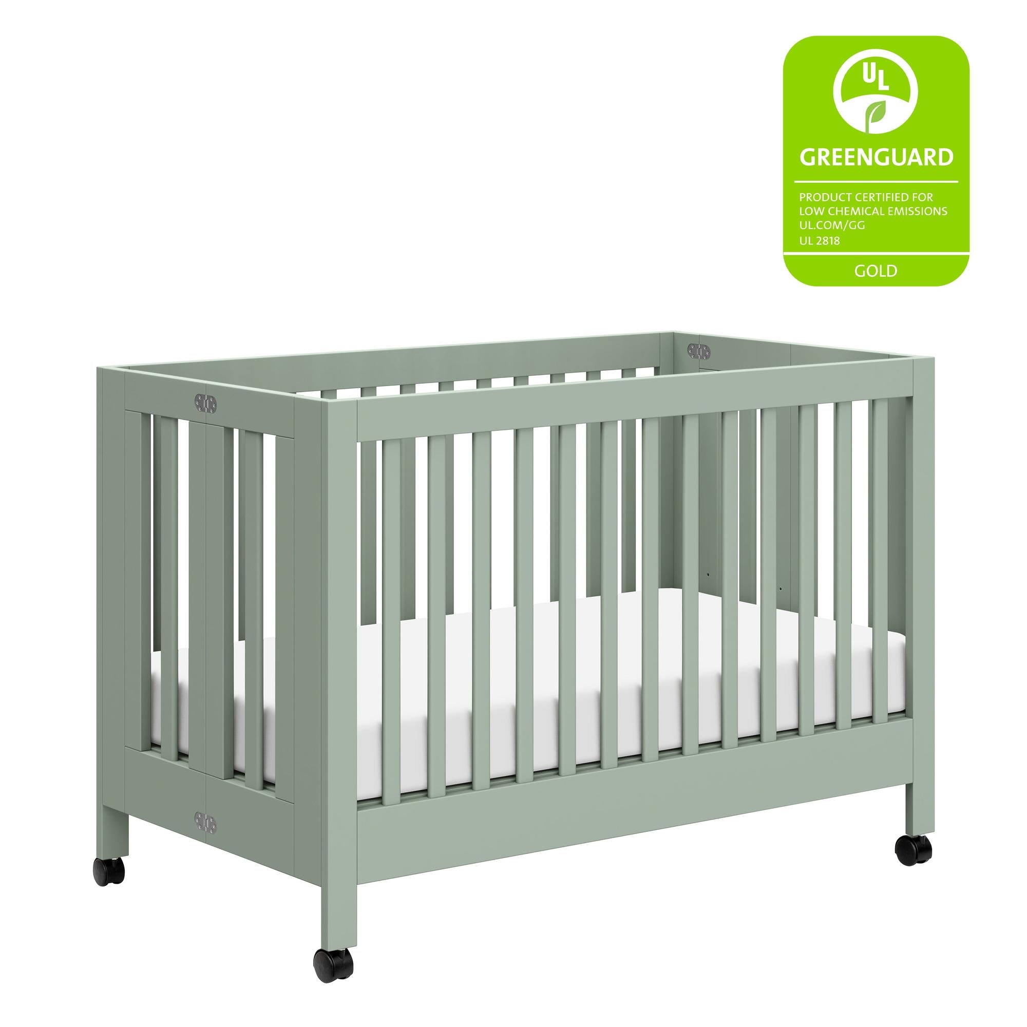 Babyletto Maki Portable Folding Crib with Toddler Bed Conversion Kit