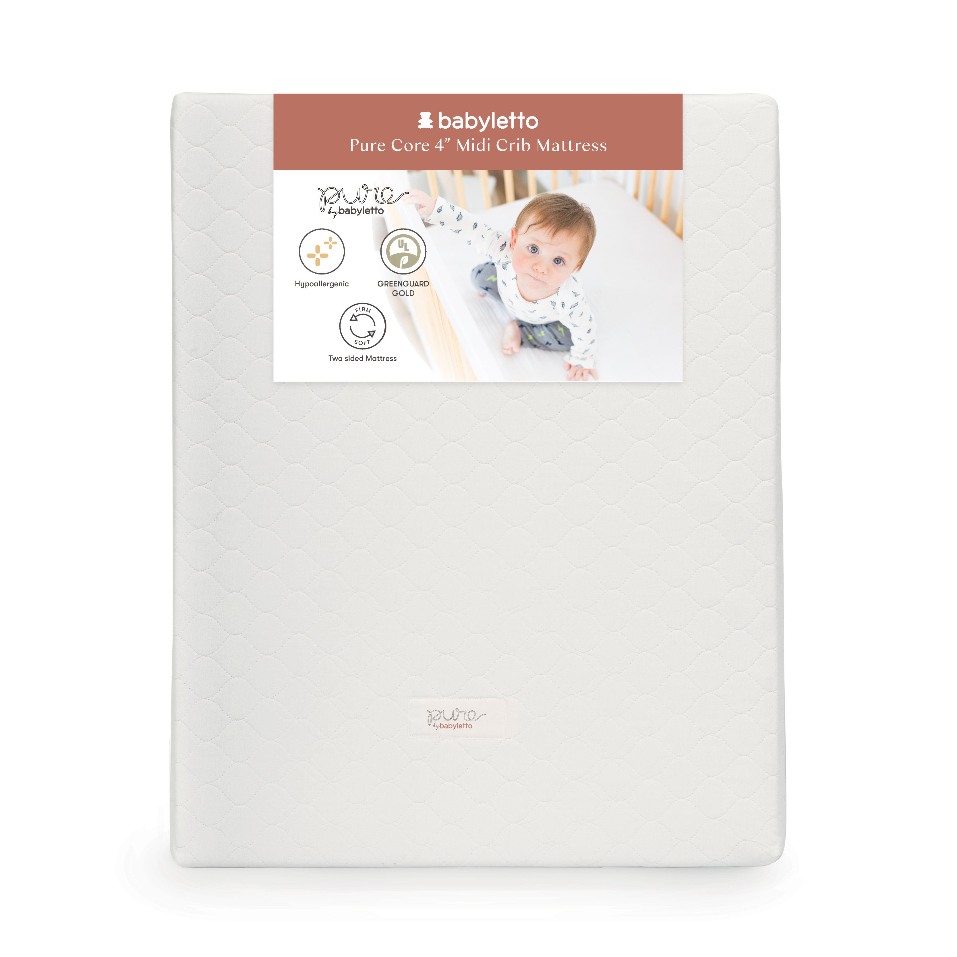 M5397C,Babyletto,Pure Core 4 Midi Crib Mattress w/ Hybrid Cover