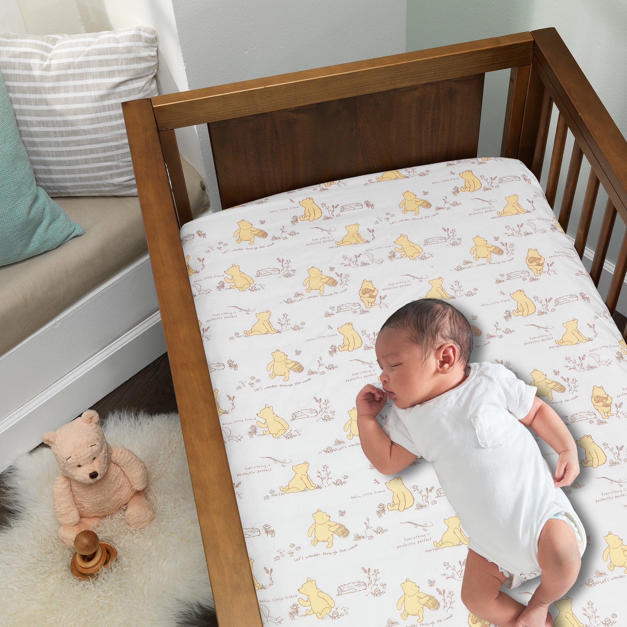 Lambs & Ivy Storytime Pooh 3-Piece Crib Bedding Set