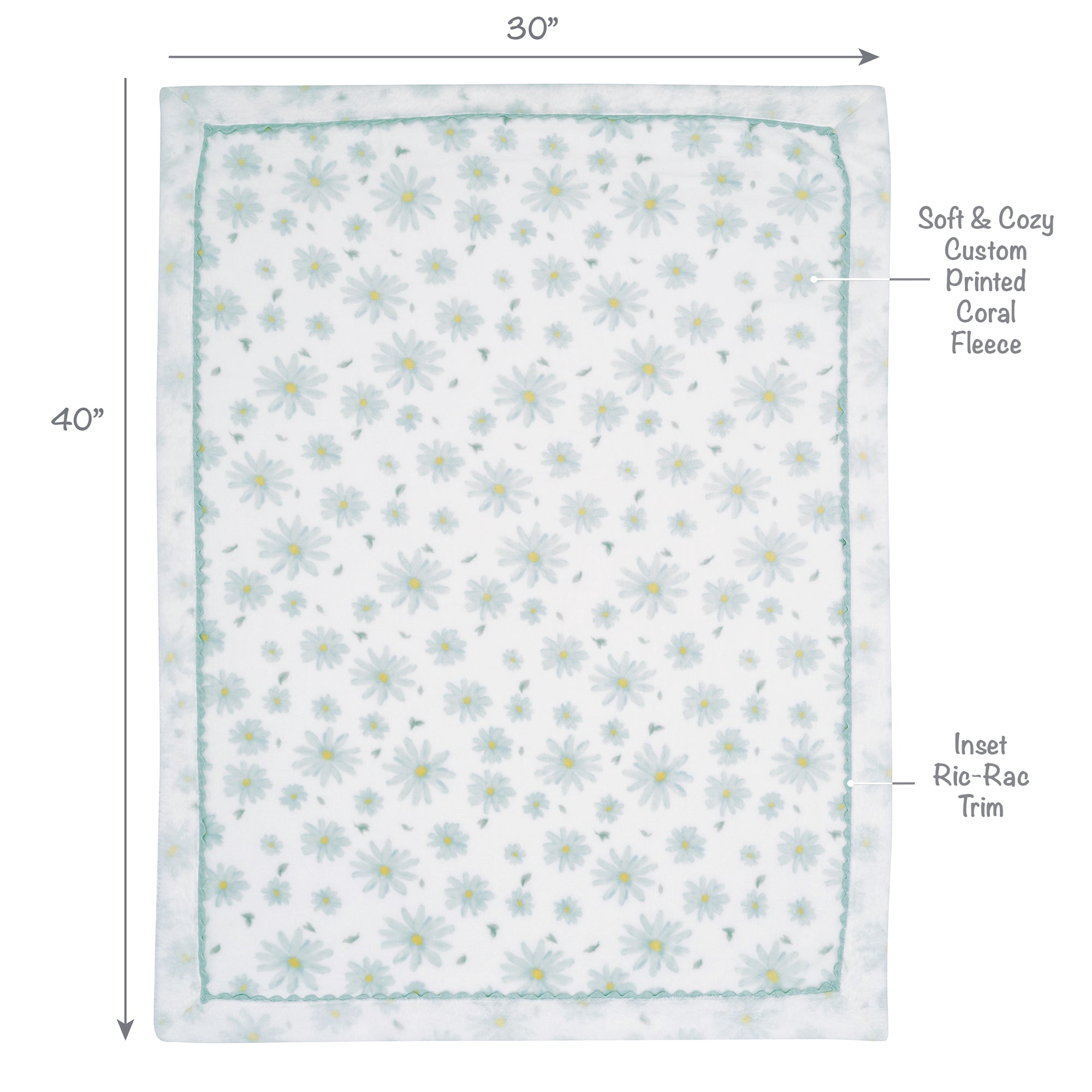 Lambs & Ivy Sweet Daisy Baby Blanket