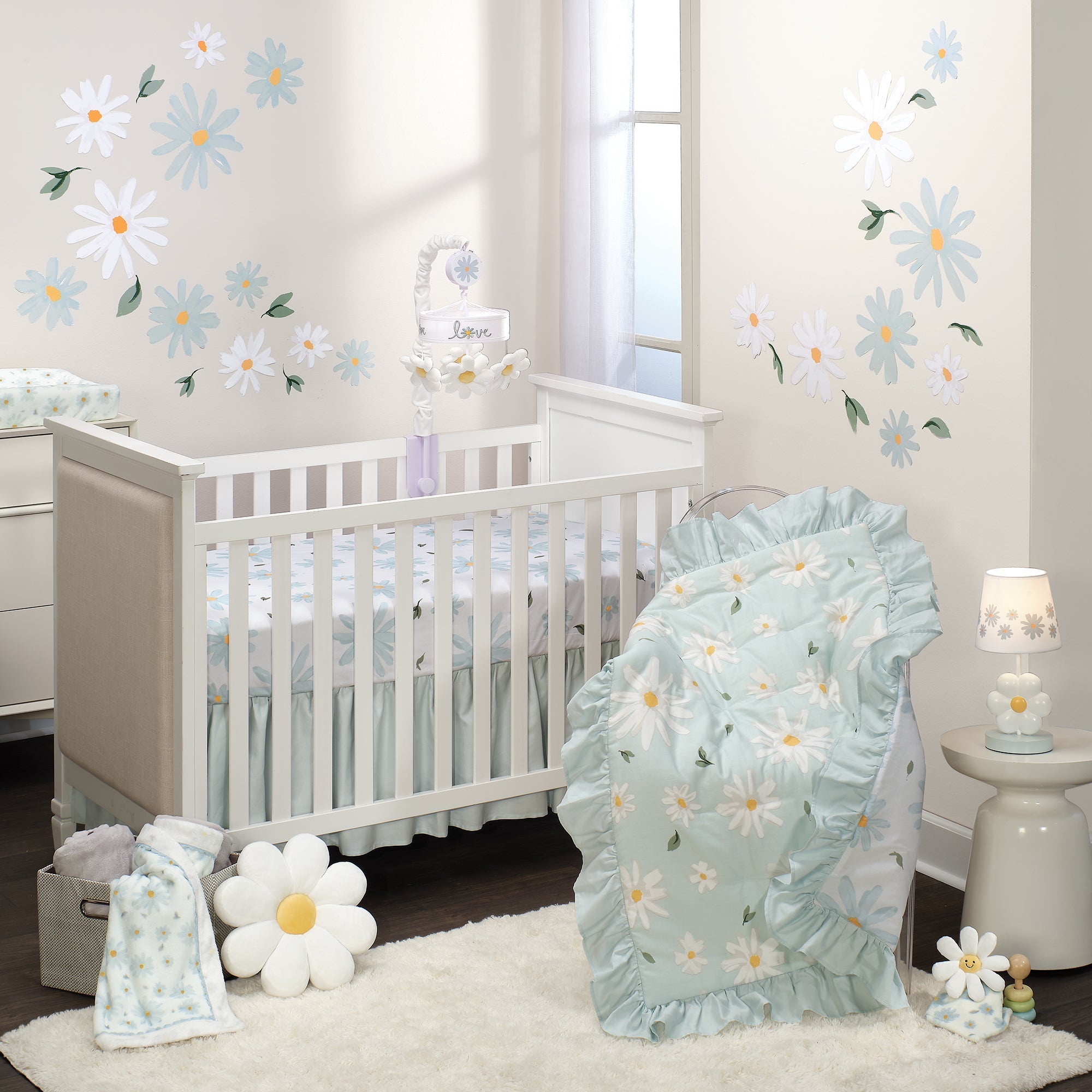 Lambs & Ivy Sweet Daisy 3-Piece Crib Bedding Set