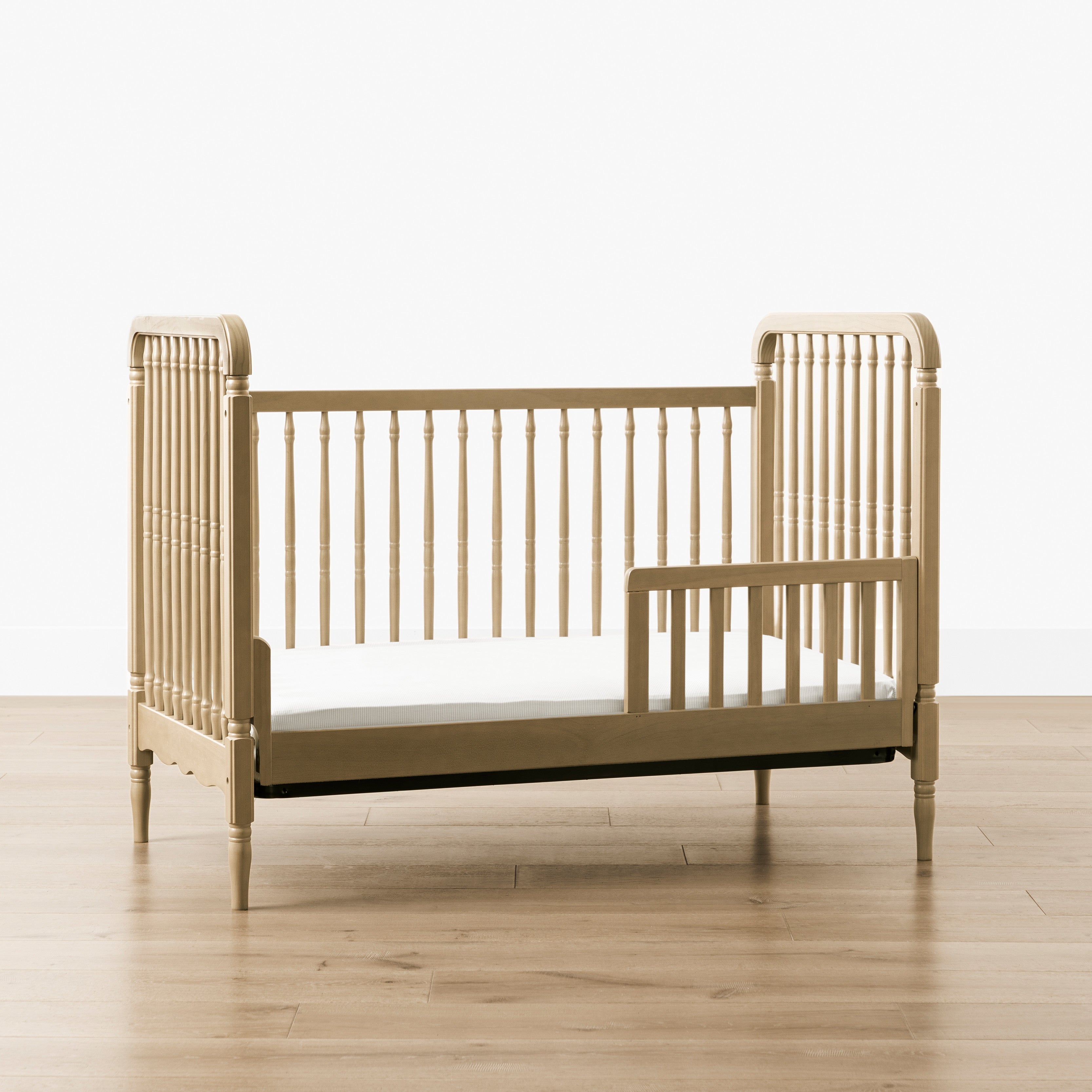 Namesake Liberty 3-in-1 Convertible Spindle Crib with Toddler Bed Conversion Kit