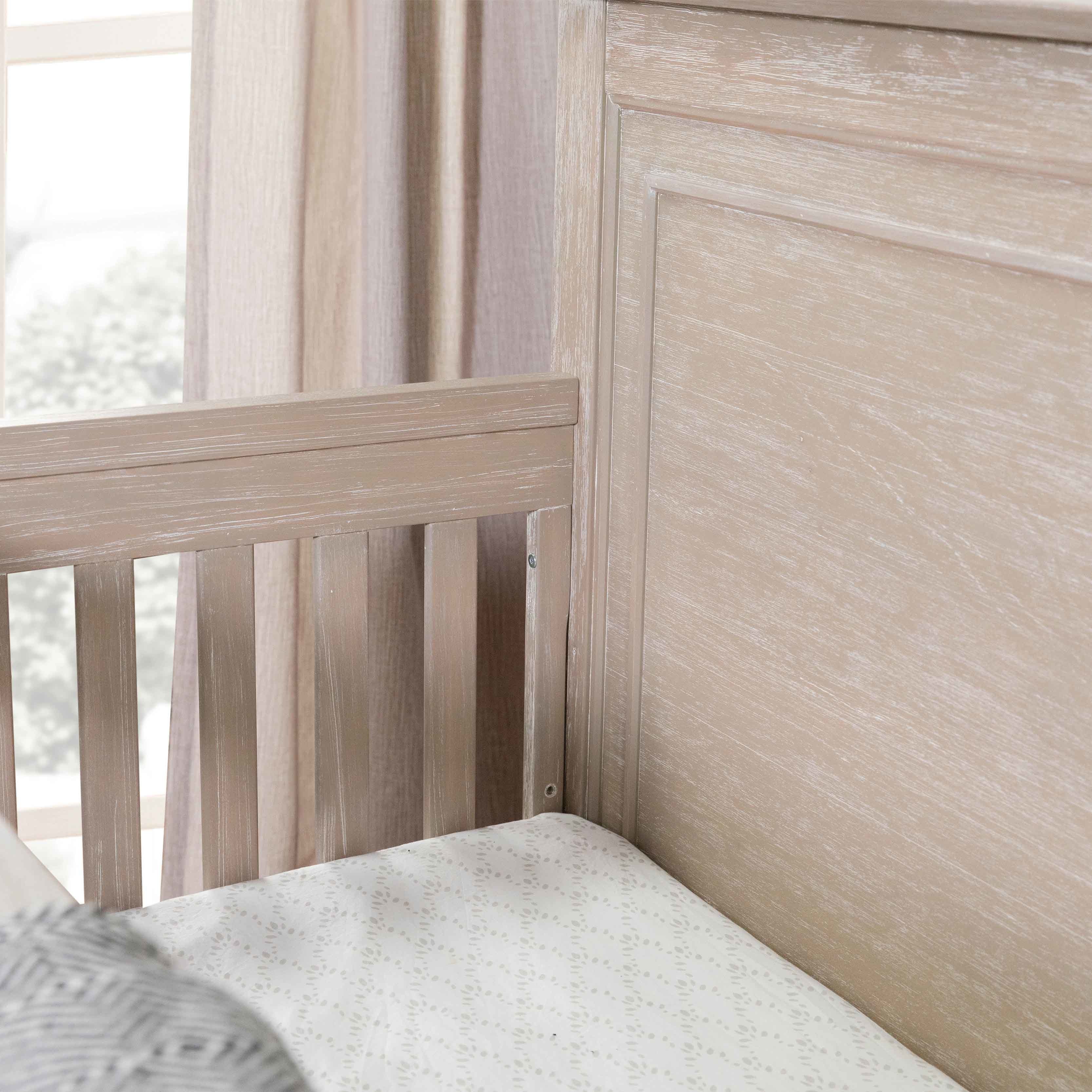 Monogram by Namesake Beckett Rustic 4-in-1 Convertible Flat Top Crib