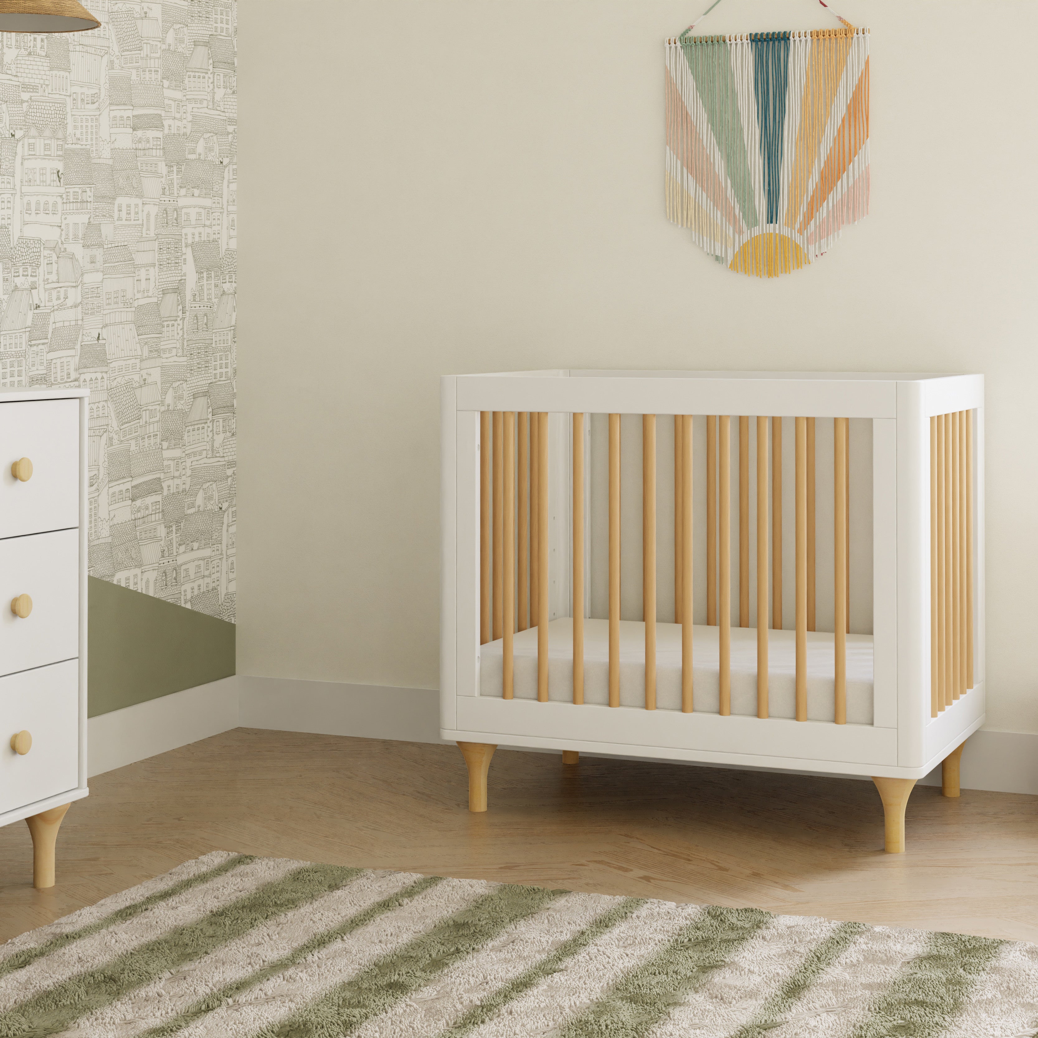 Babyletto Lolly 4-in-1 Convertible Mini Crib with Toddler Bed Conversion Kit