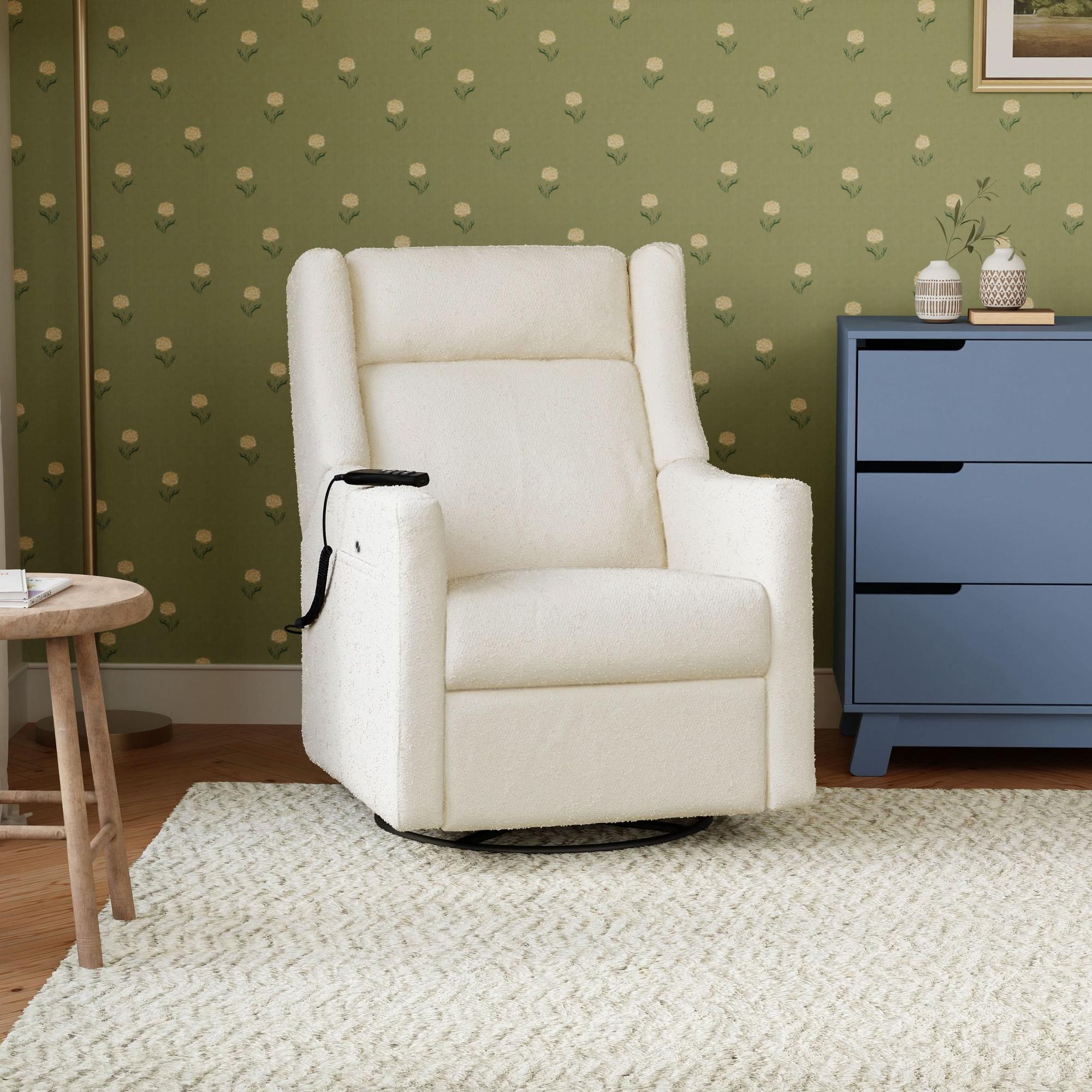 Babyletto Kiwi Deluxe Power Recliner & Swivel Glider with Heat and Massage