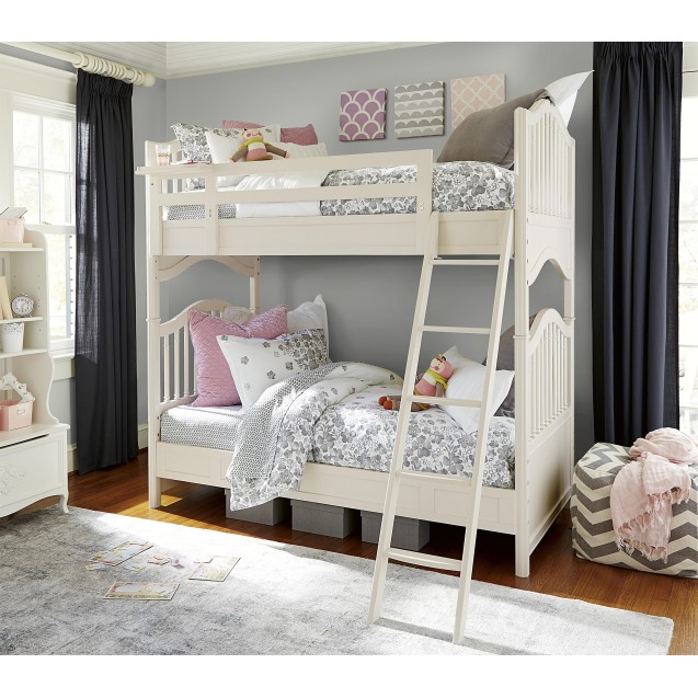 Genevieve Twin Bunk Bed With Removable, Bunk Bed Shelf For Top